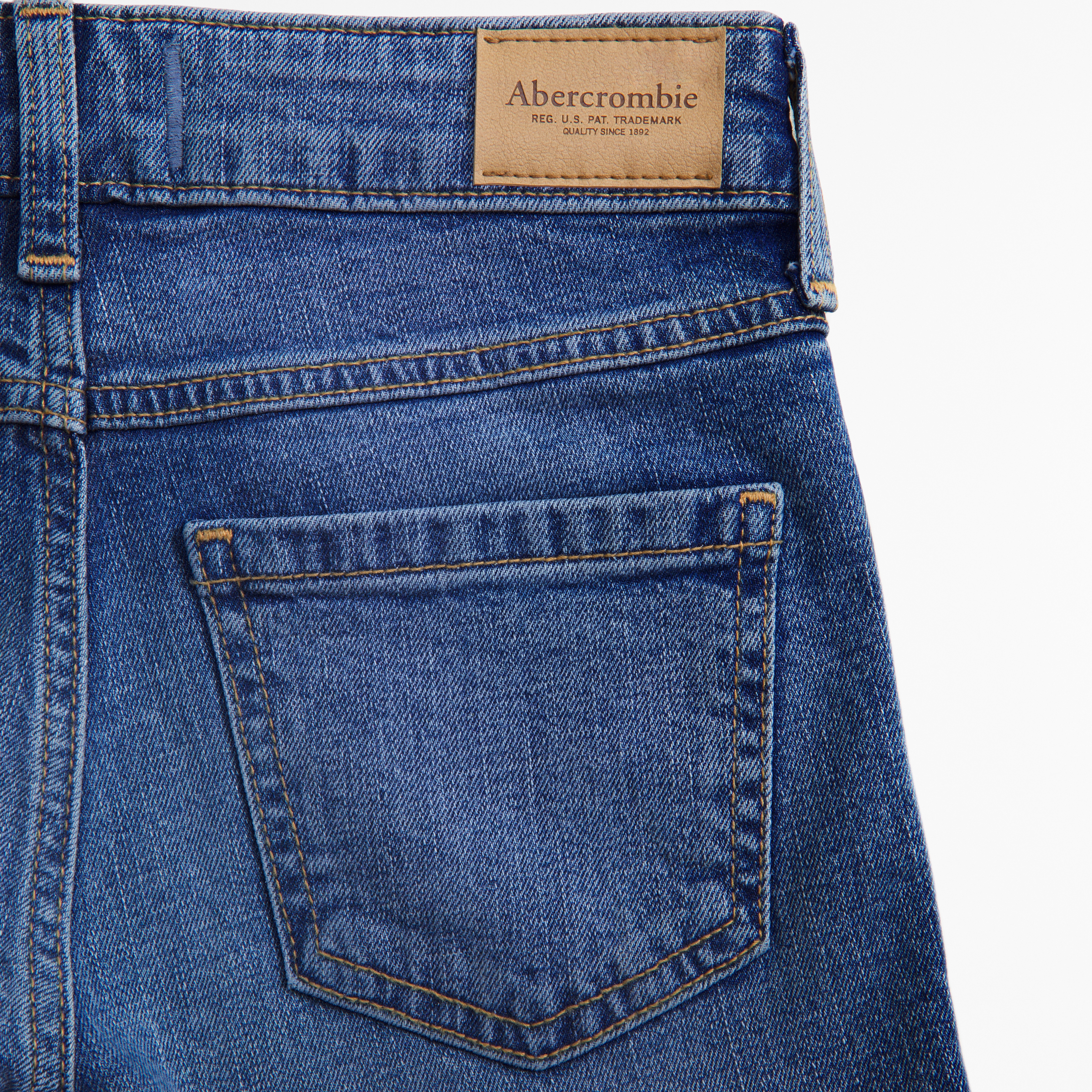 Abercrombie & Fitch High Rise Wide Leg Jeans In Blue