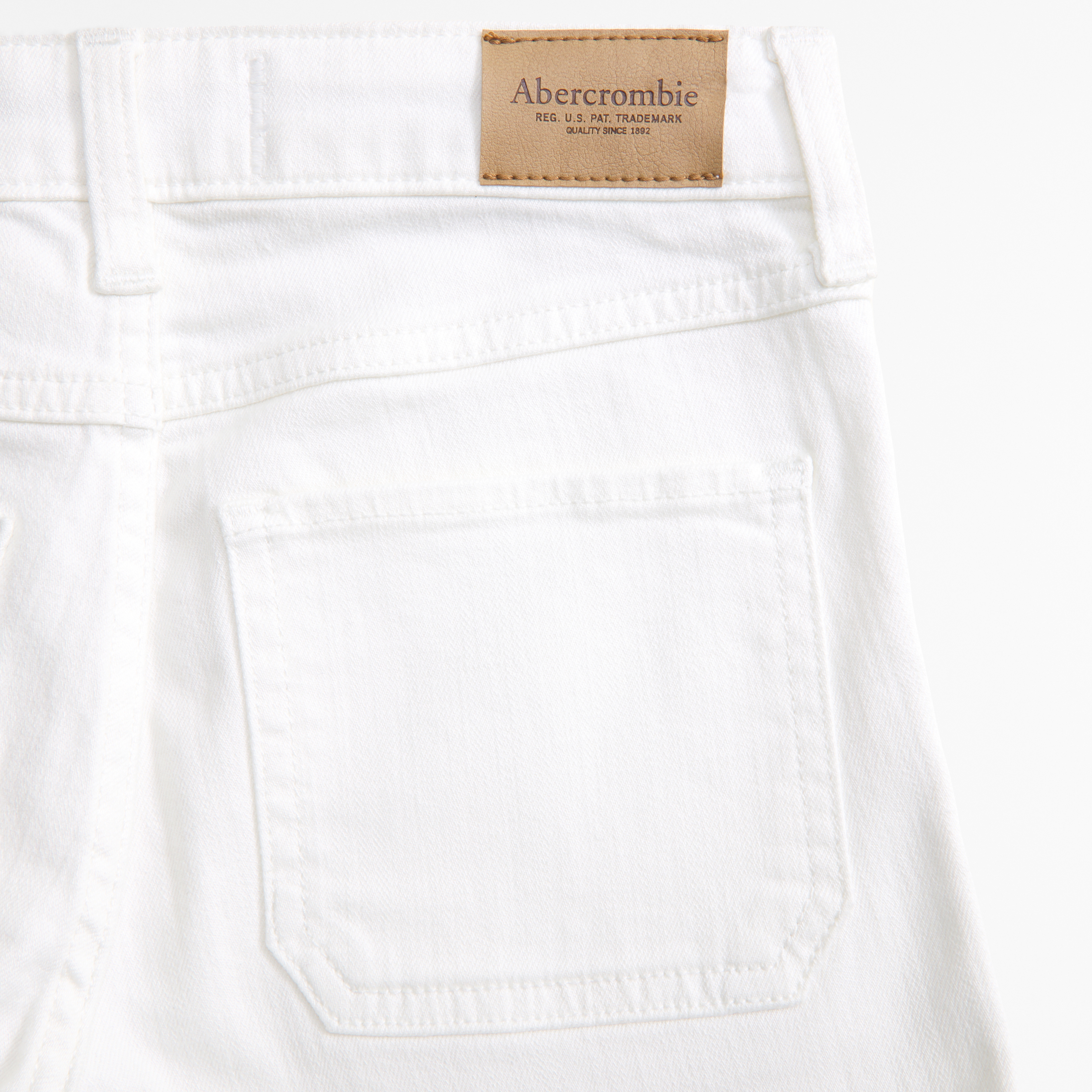 Abercrombie & Fitch High Rise Wide Leg Jeans In White