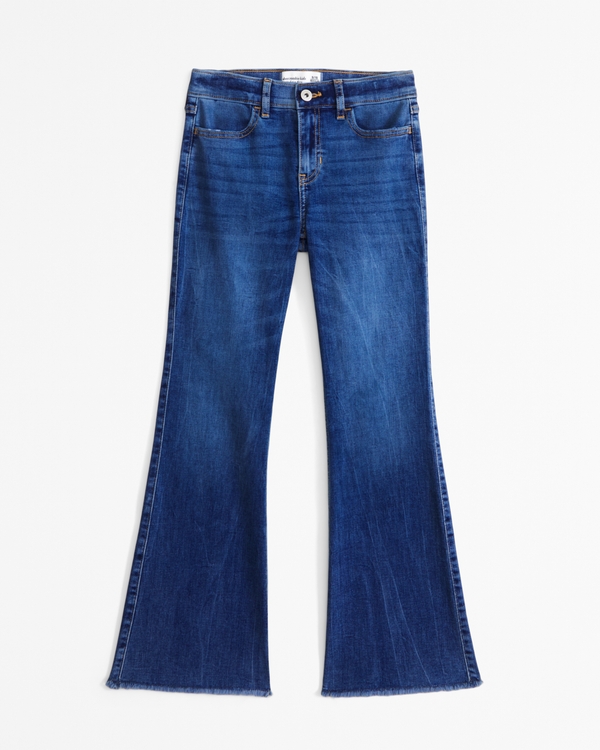 high rise flare jeans, Dark Wash