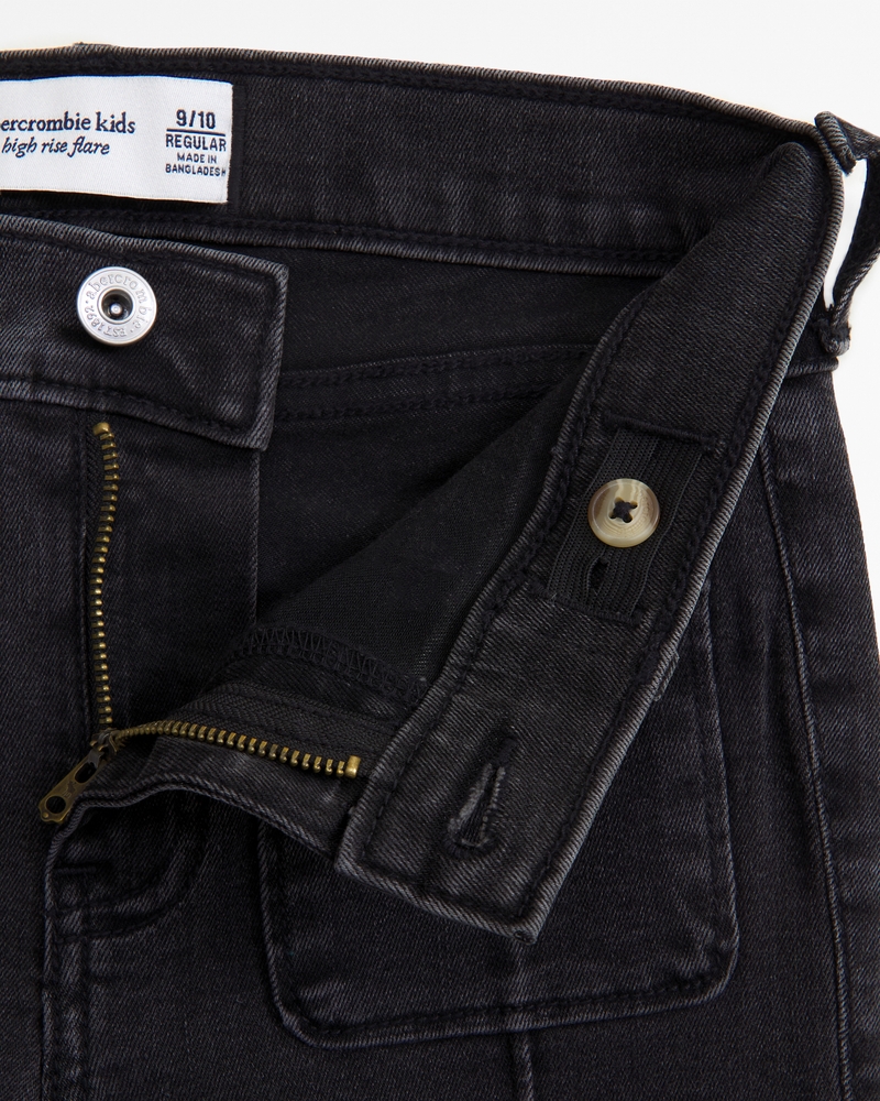 high rise flare jeans