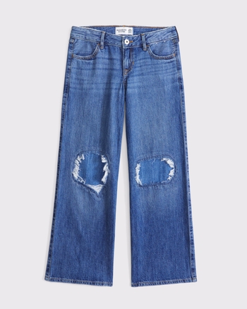 lightweight low rise baggy jeans