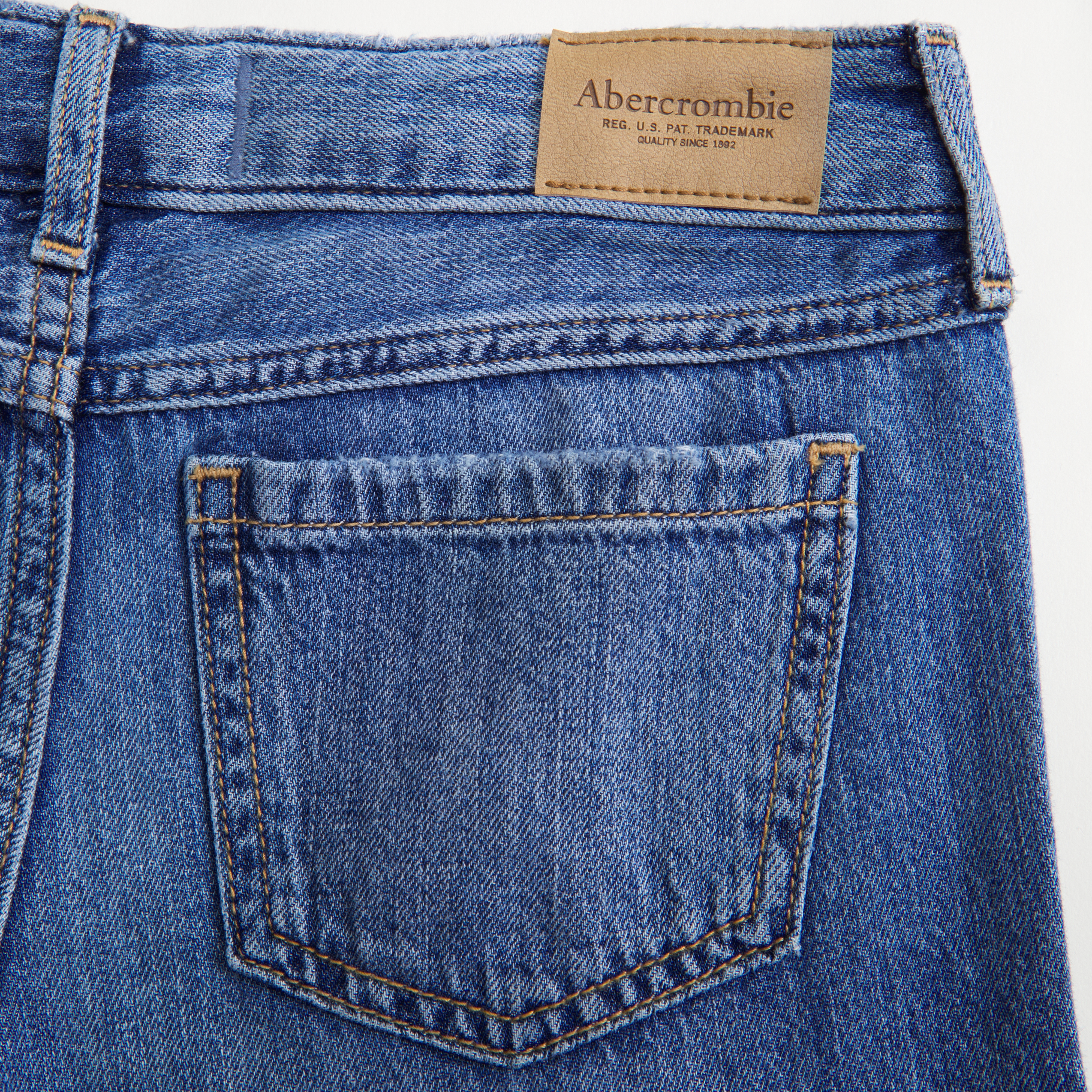 Abercrombie & Fitch Lightweight Low Rise Baggy Jeans In Blue
