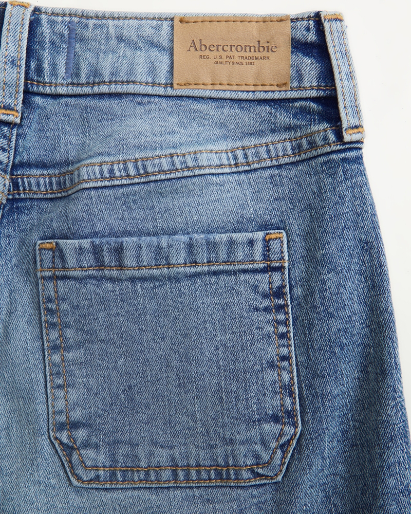 high rise barrel jeans