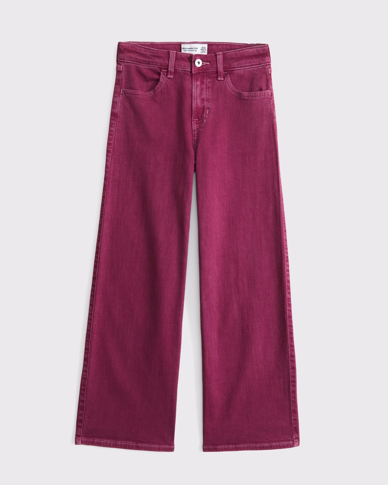 girls high rise wide leg jeans | girls clearance