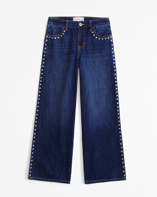 Abercrombie & Fitch, lightweight high rise ultra wide leg jeans