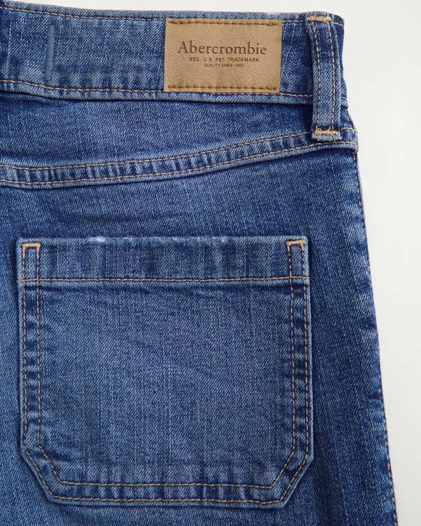 wide leg cargo jeans, Dark Wash view 2