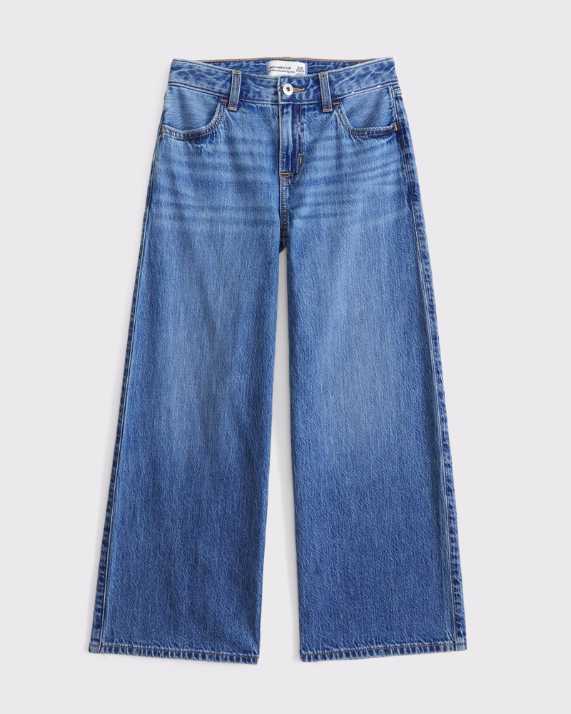 lightweight high rise ultra wide leg jeans