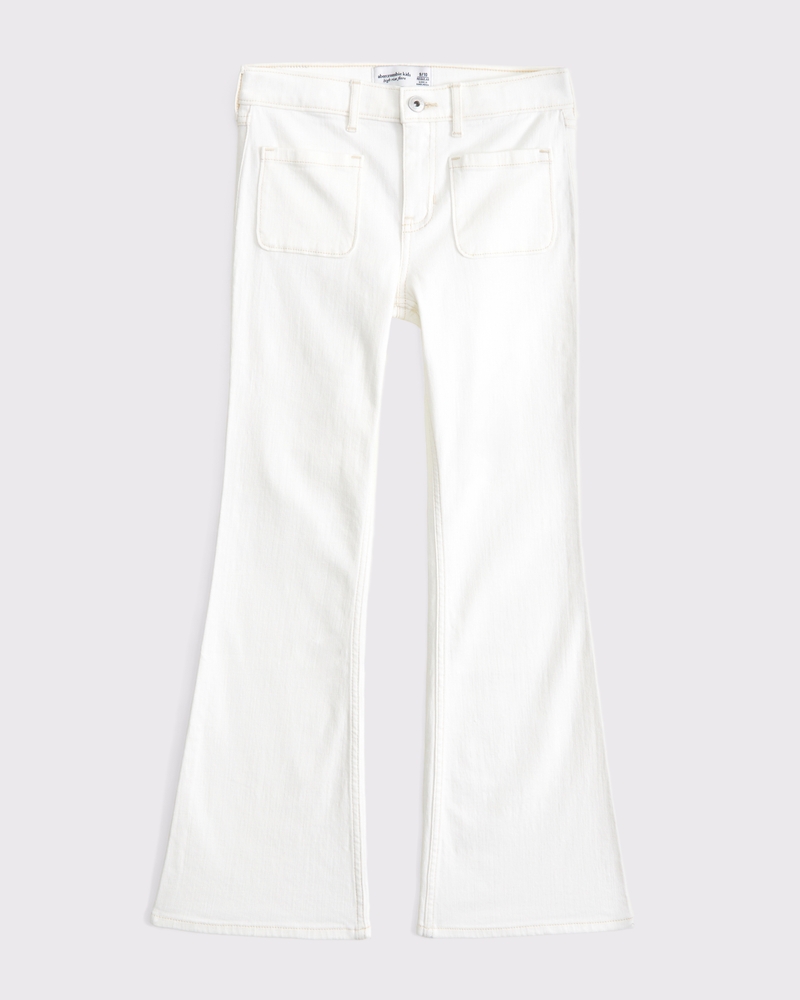 high rise flare jeans