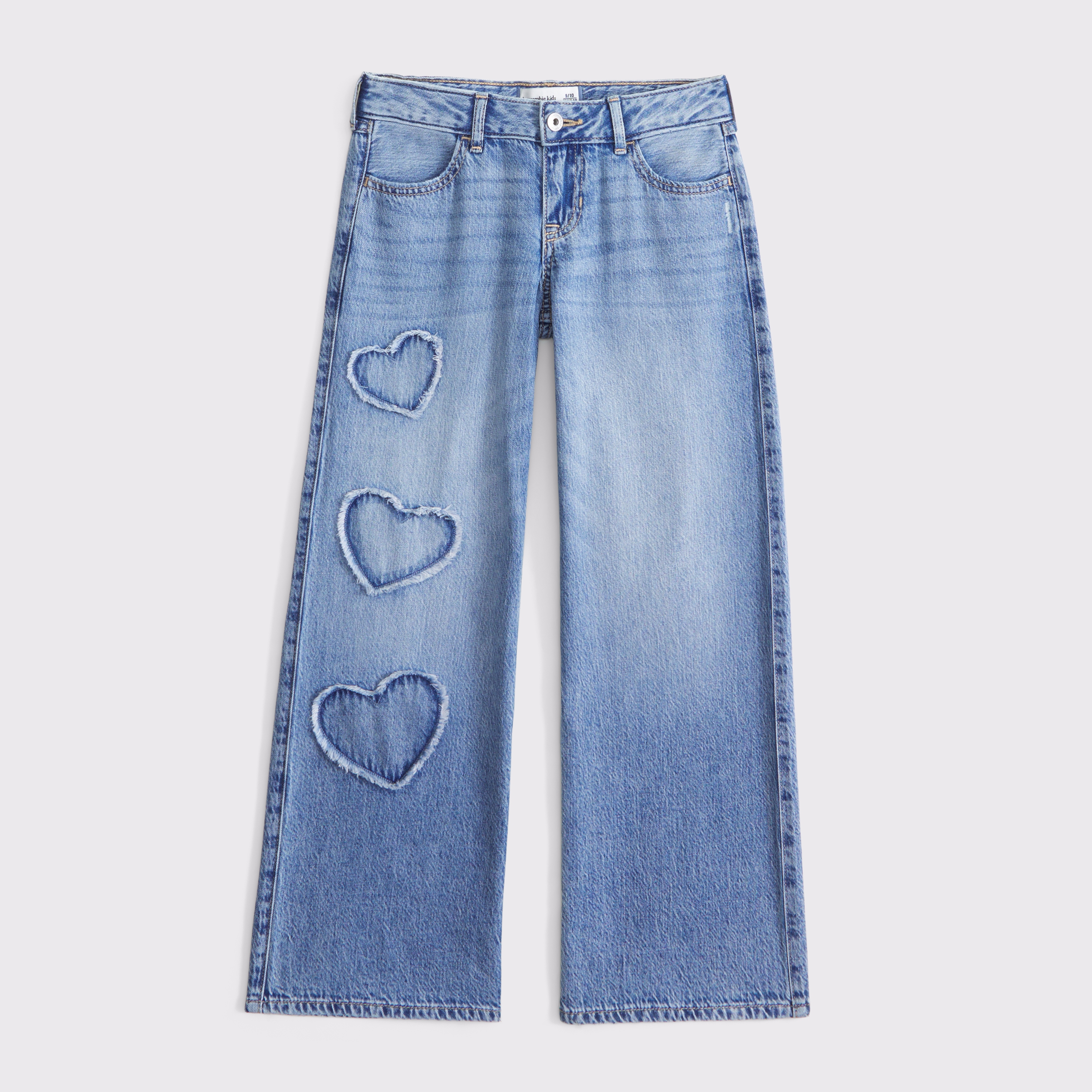Abercrombie & Fitch Kids' Lightweight Low Rise Baggy Jeans In Blue