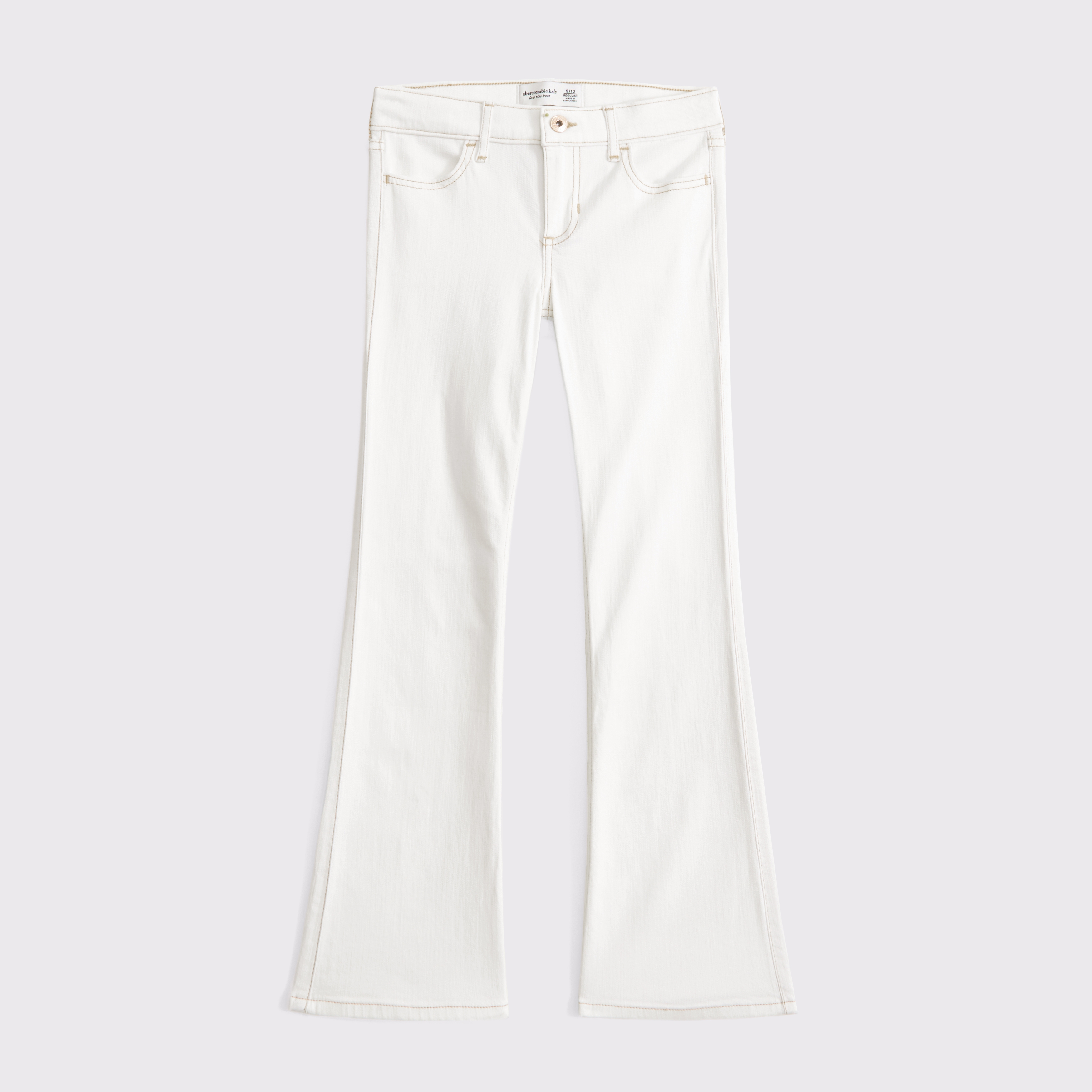 Abercrombie & Fitch Kids' Low Rise Bootcut Jeans In White