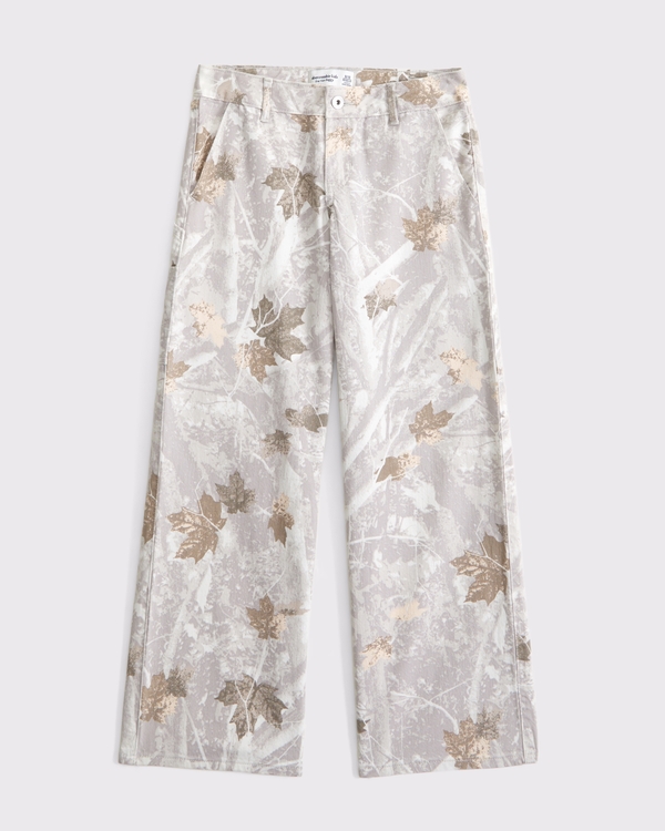 lightweight low rise baggy jeans, Camo view 1