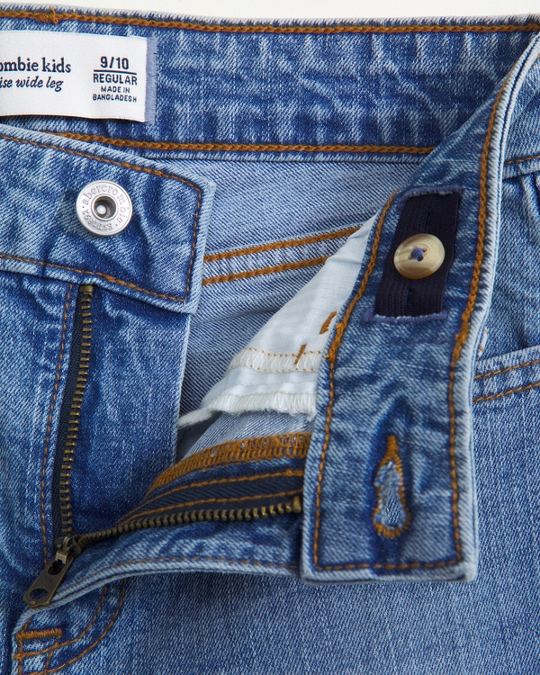 high rise wide leg jeans