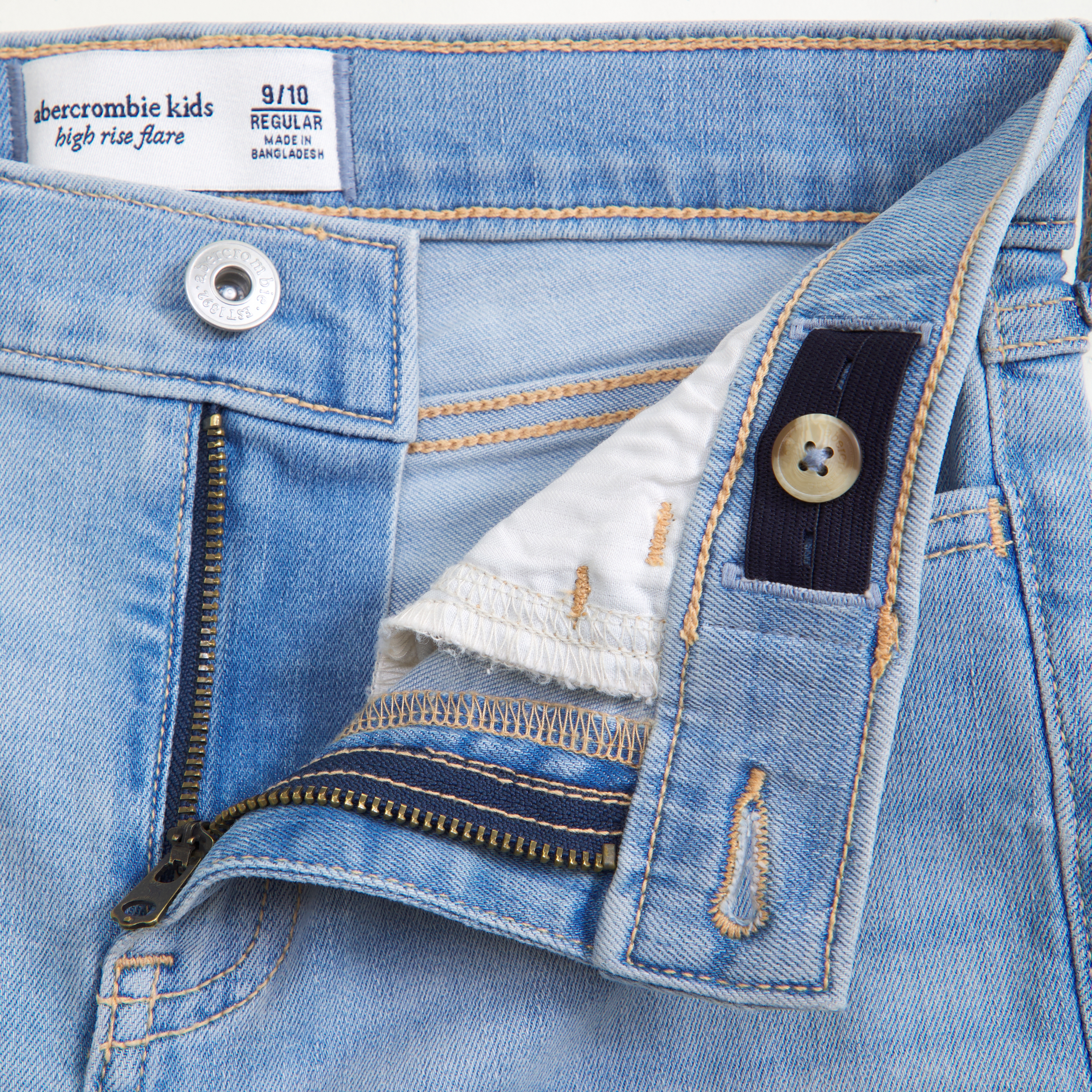 Abercrombie & Fitch High Rise Flare Jeans In Brown