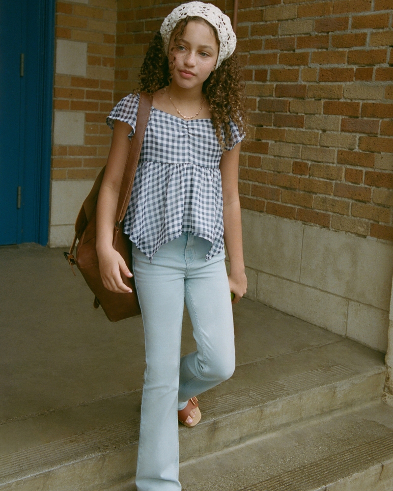high rise flare jeans