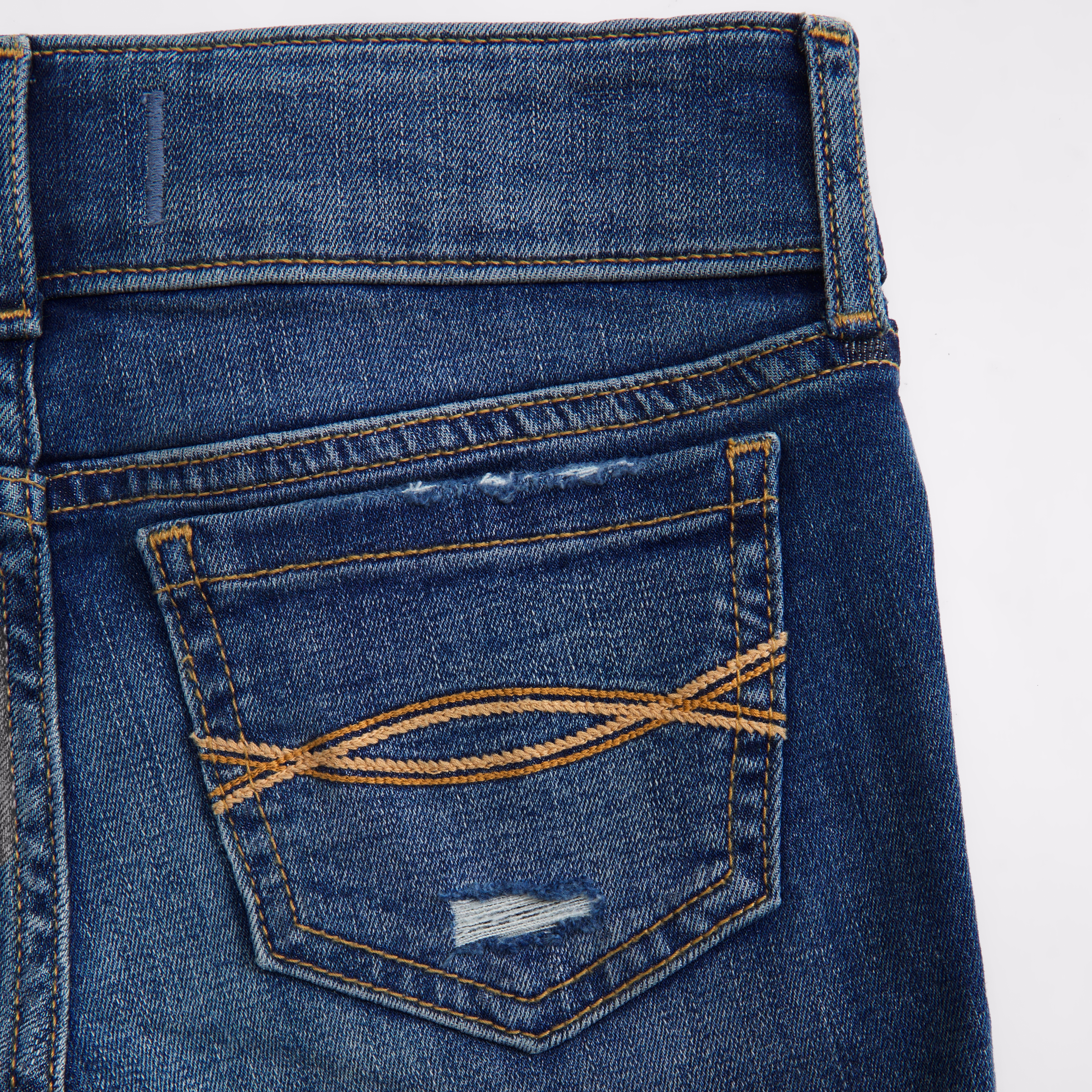 Abercrombie & Fitch Low Rise Bootcut Jeans In Blue