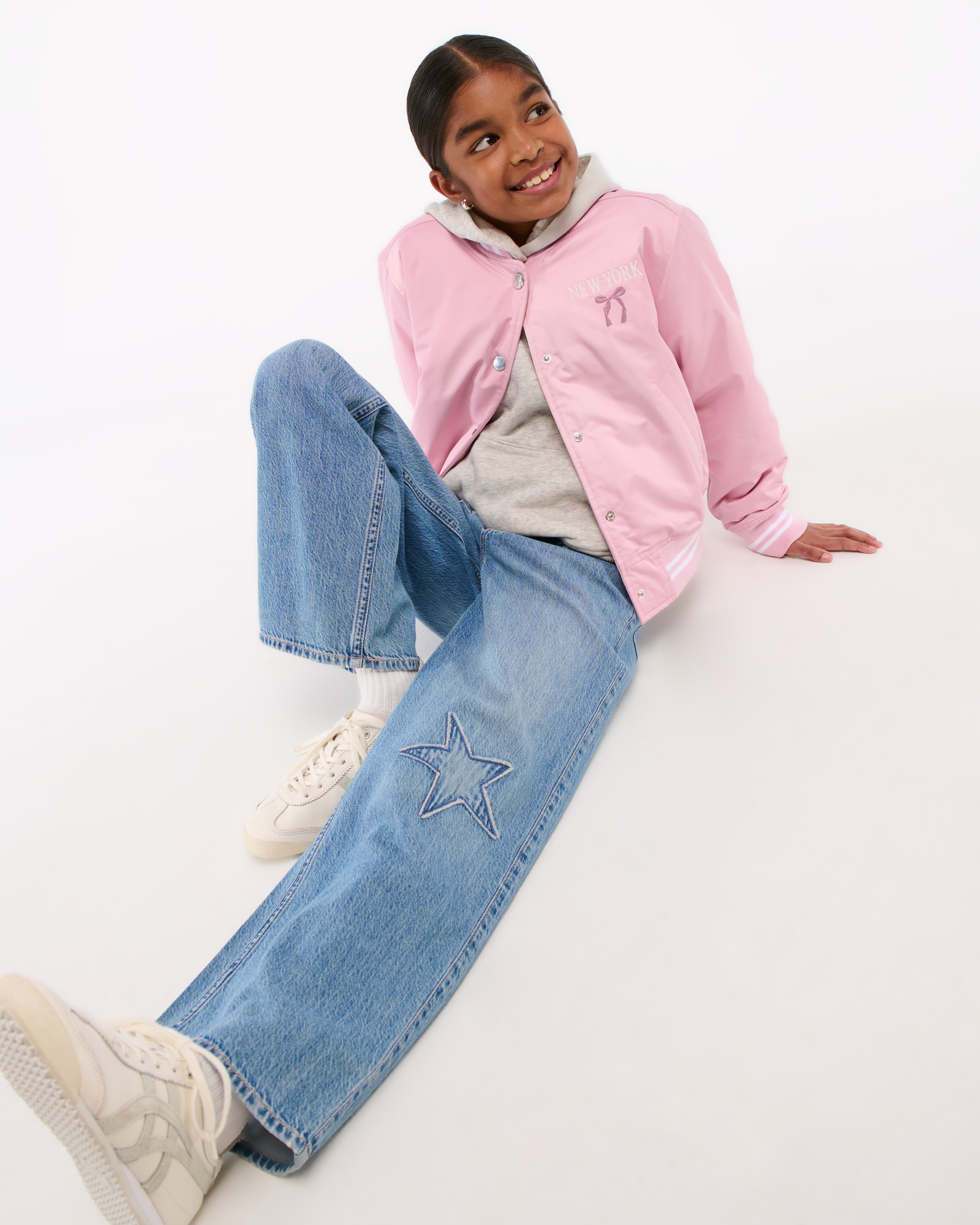 Abercrombie & Fitch High Rise Ultra Wide Leg Jeans In Blue