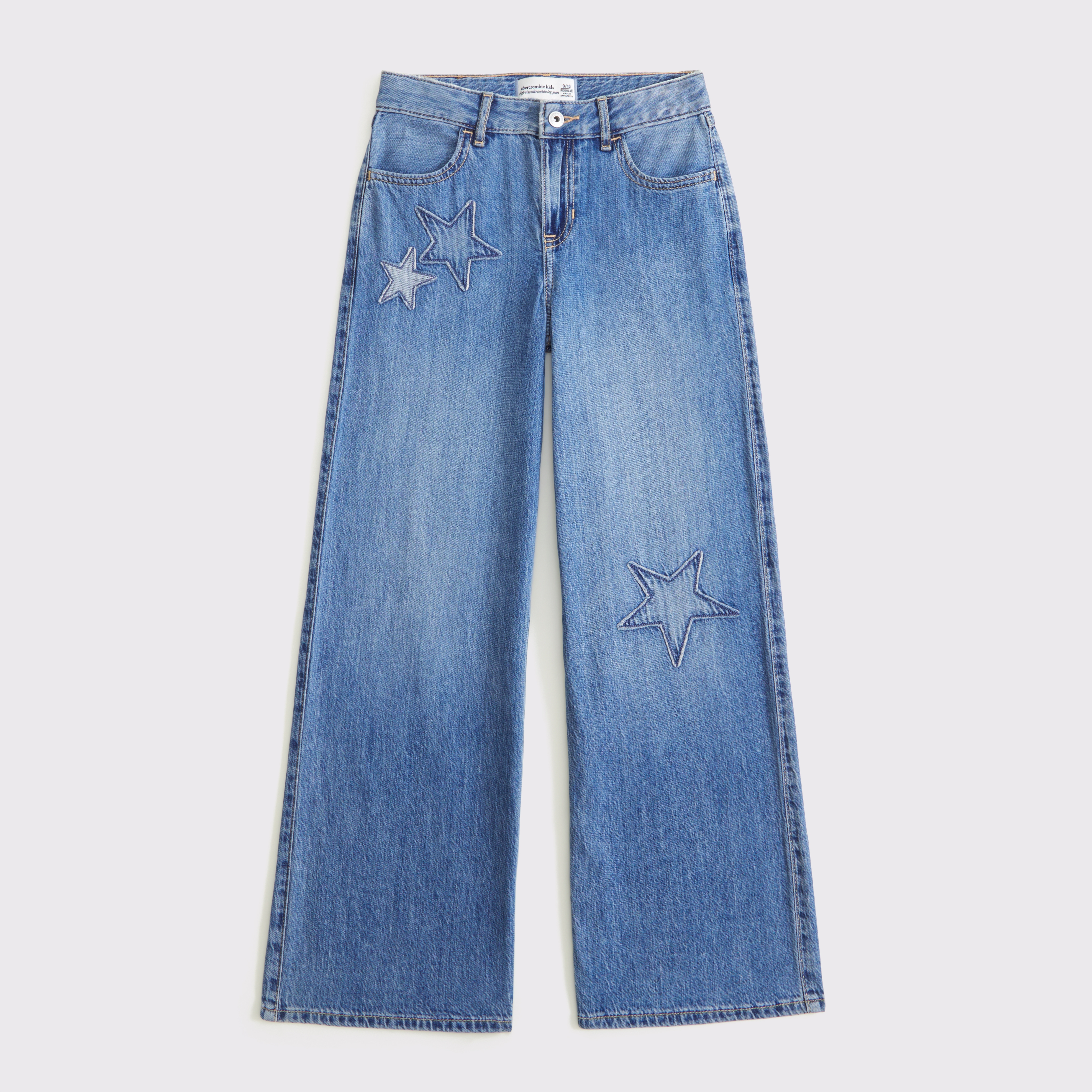 Abercrombie & Fitch High Rise Ultra Wide Leg Jeans In Blue