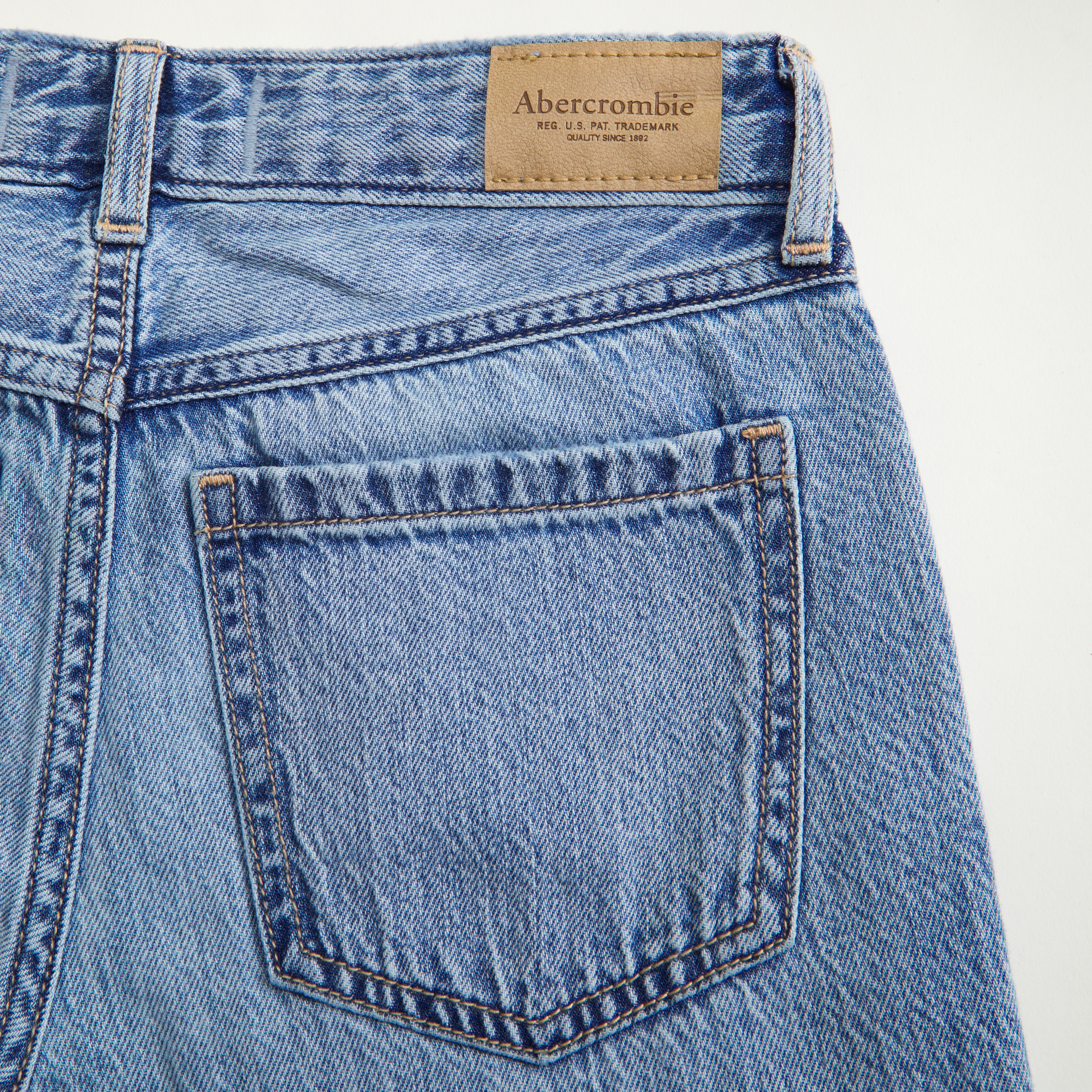 Abercrombie & Fitch High Rise Ultra Wide Leg Jeans In Brown