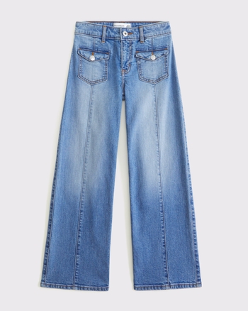 high rise wide leg jeans