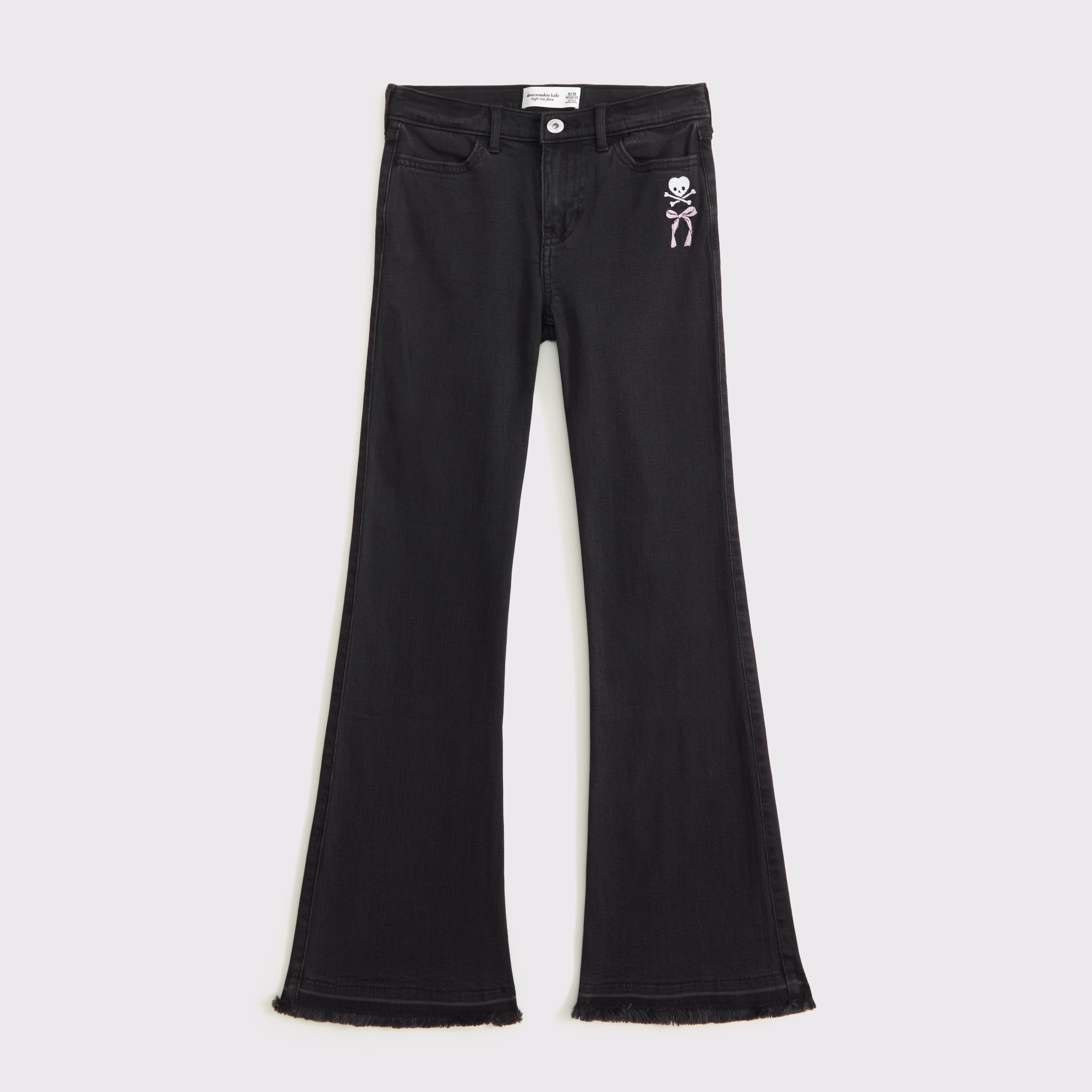 Abercrombie & Fitch High Rise Flare Jeans In Black