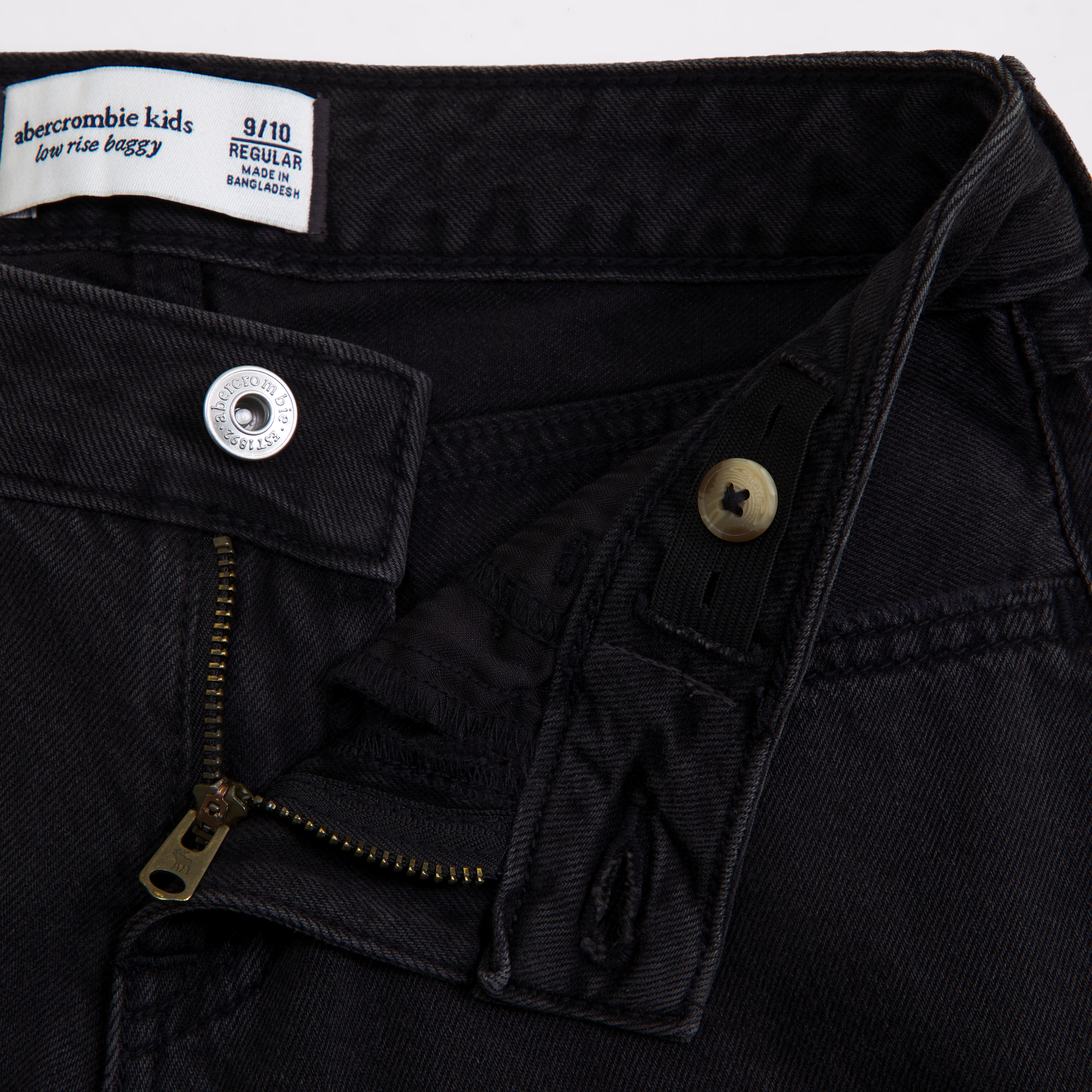 Abercrombie & Fitch Low Rise Baggy Jeans In Black