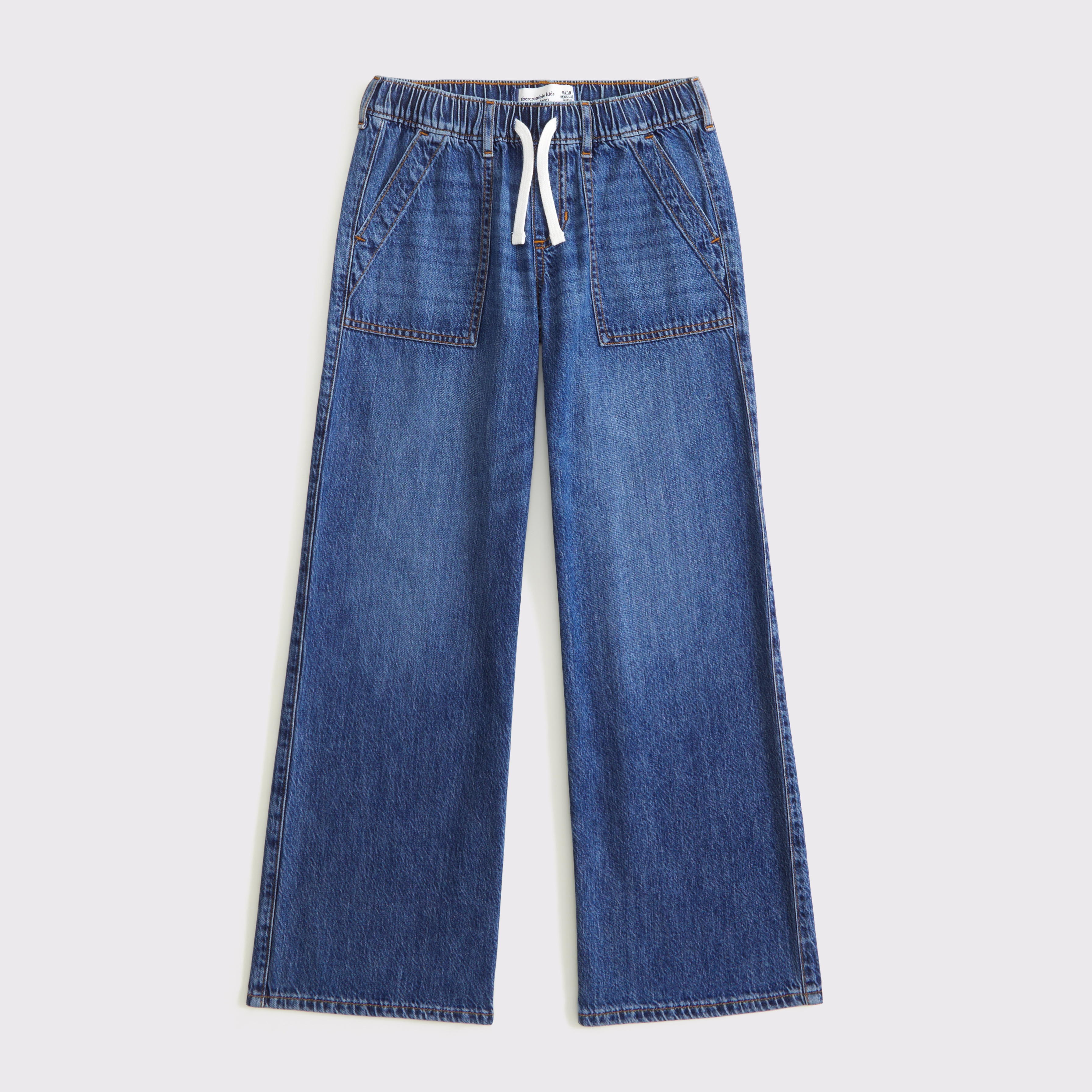 Abercrombie & Fitch Kids' Low Rise Baggy Pull-on Jeans In Blue