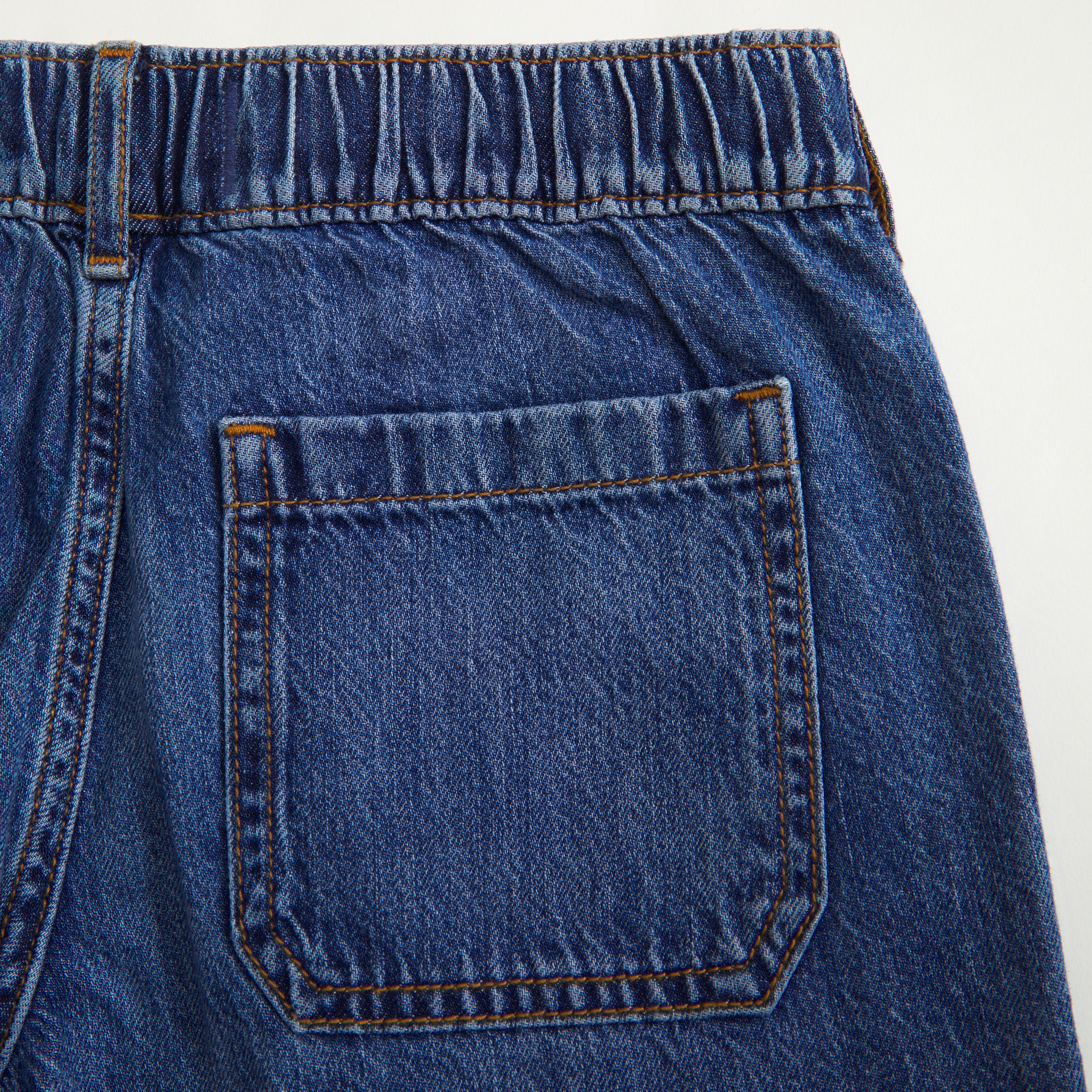 Abercrombie & Fitch Low Rise Baggy Pull-on Jeans In Blue