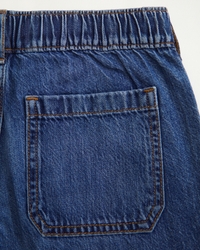 low rise baggy pull-on jeans