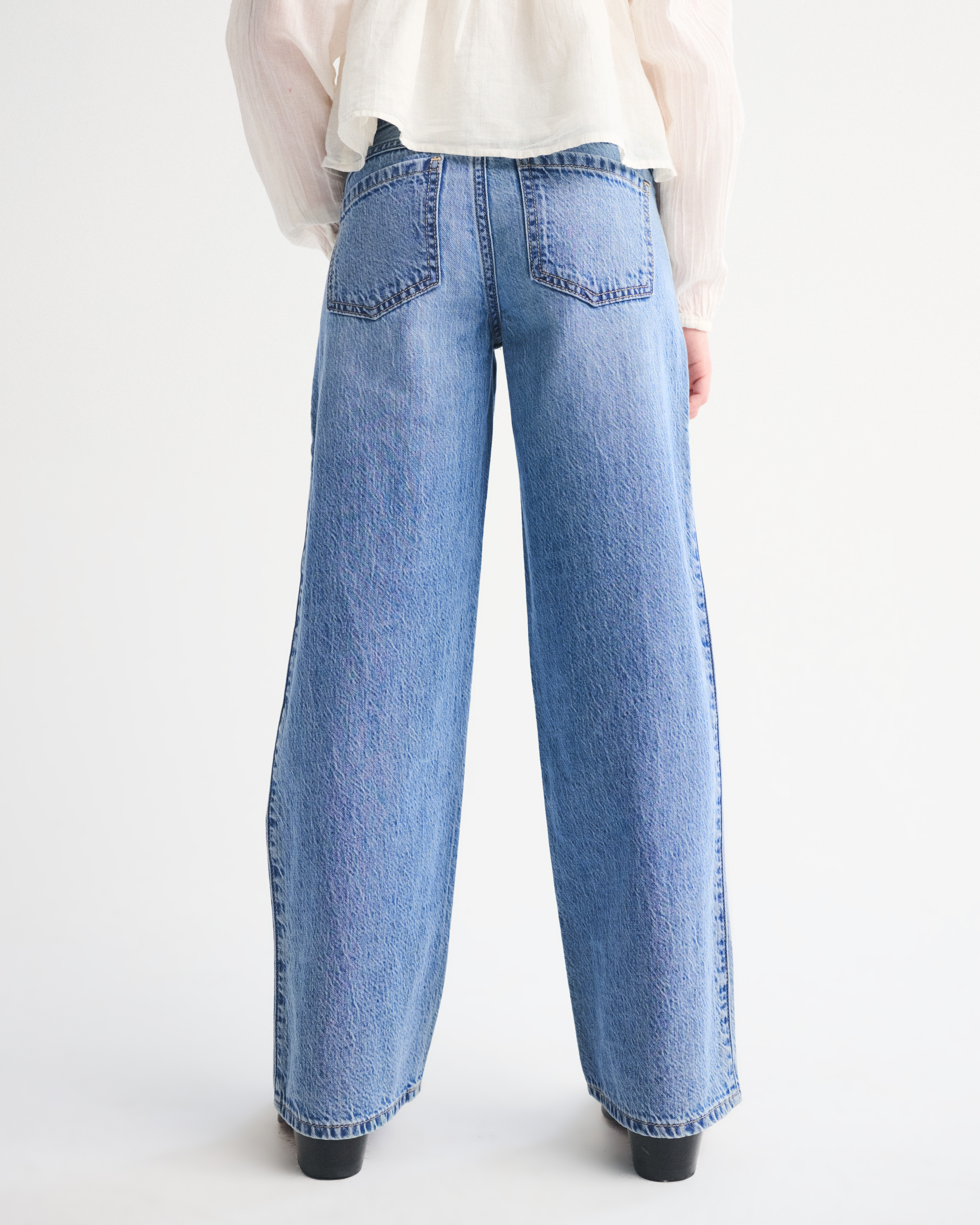 Abercrombie & Fitch Low Rise Baggy Jeans In Blue