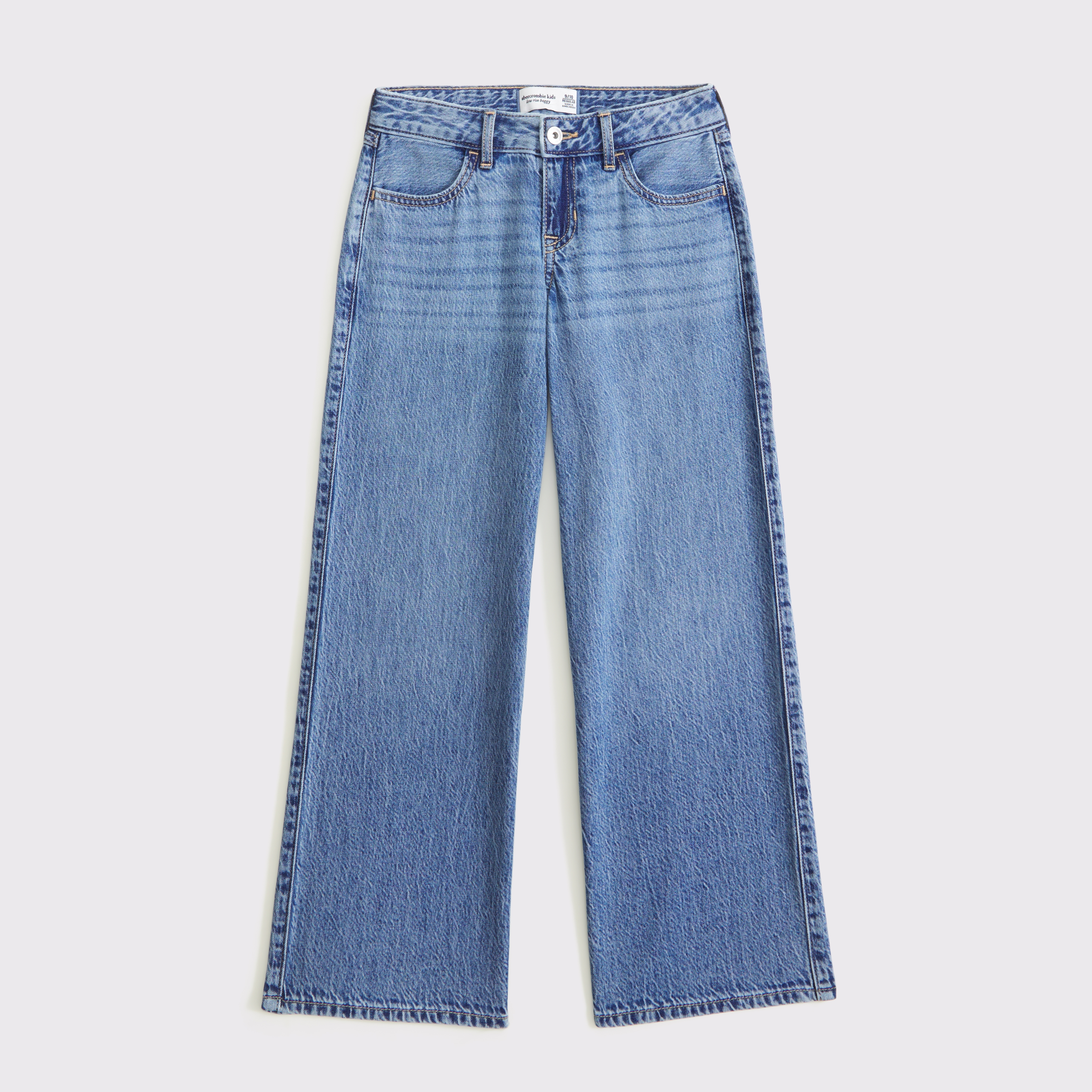 Abercrombie & Fitch Low Rise Baggy Jeans In Blue
