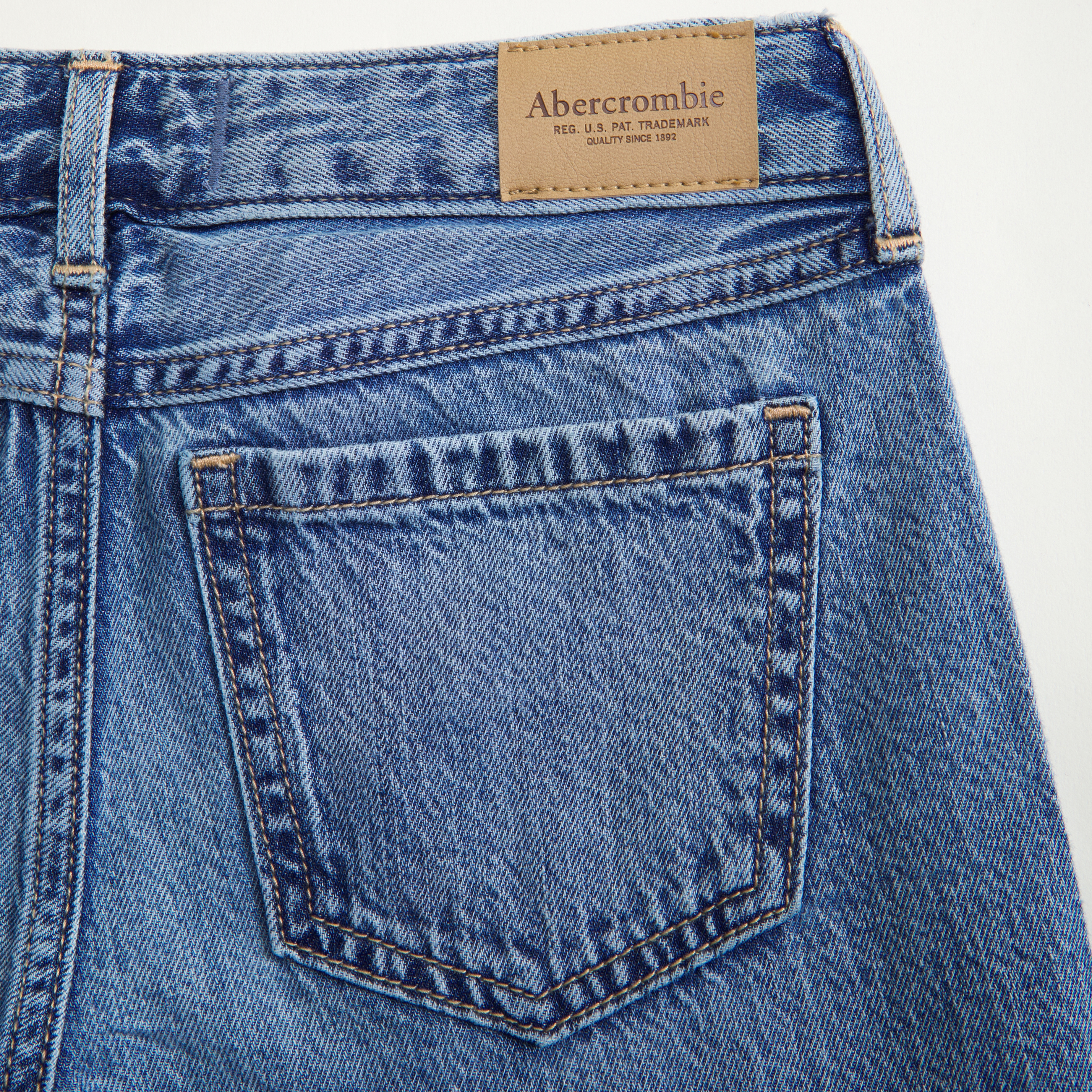 Abercrombie & Fitch Low Rise Baggy Jeans In Blue
