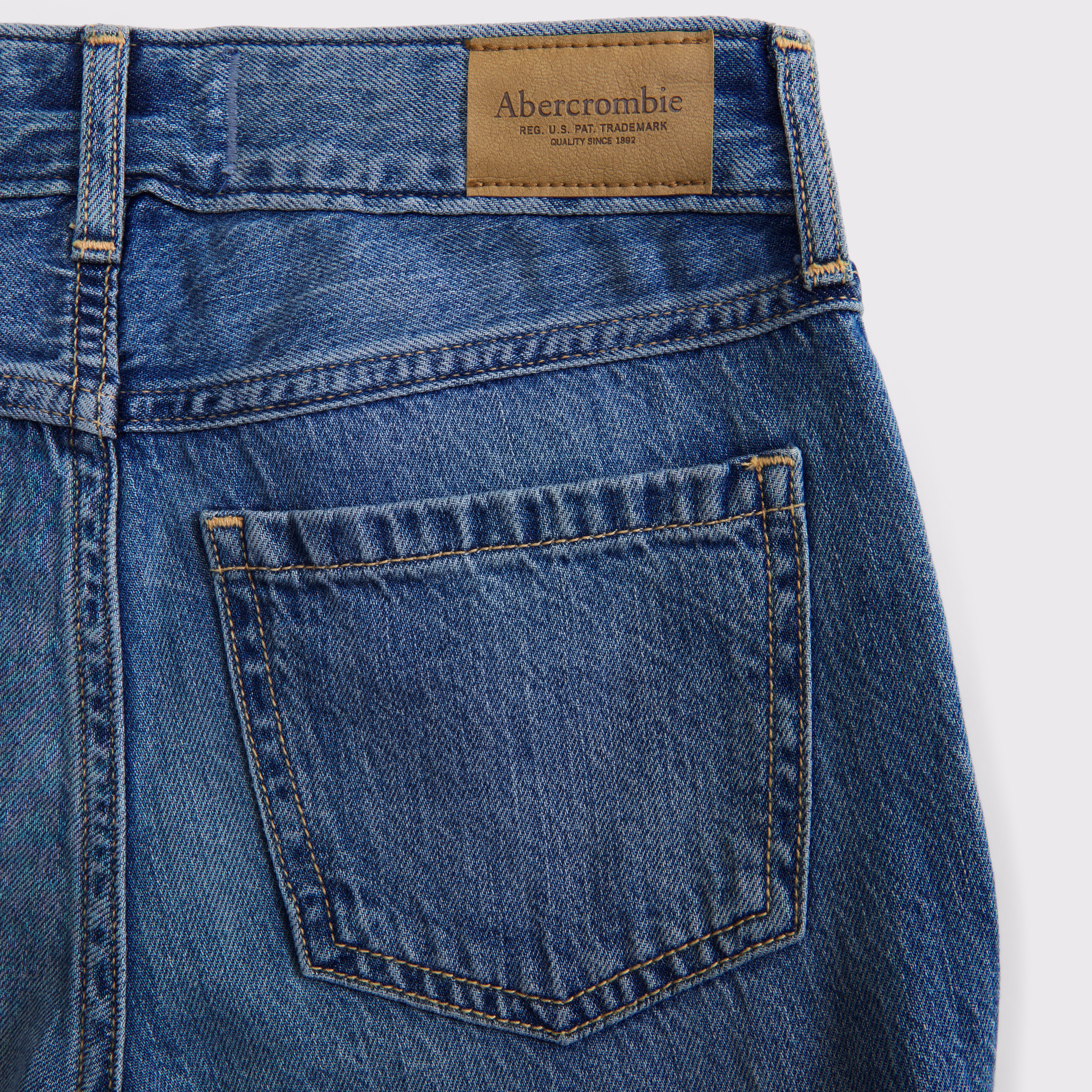 Abercrombie & Fitch High Rise Ultra Wide Leg Jeans In Blue