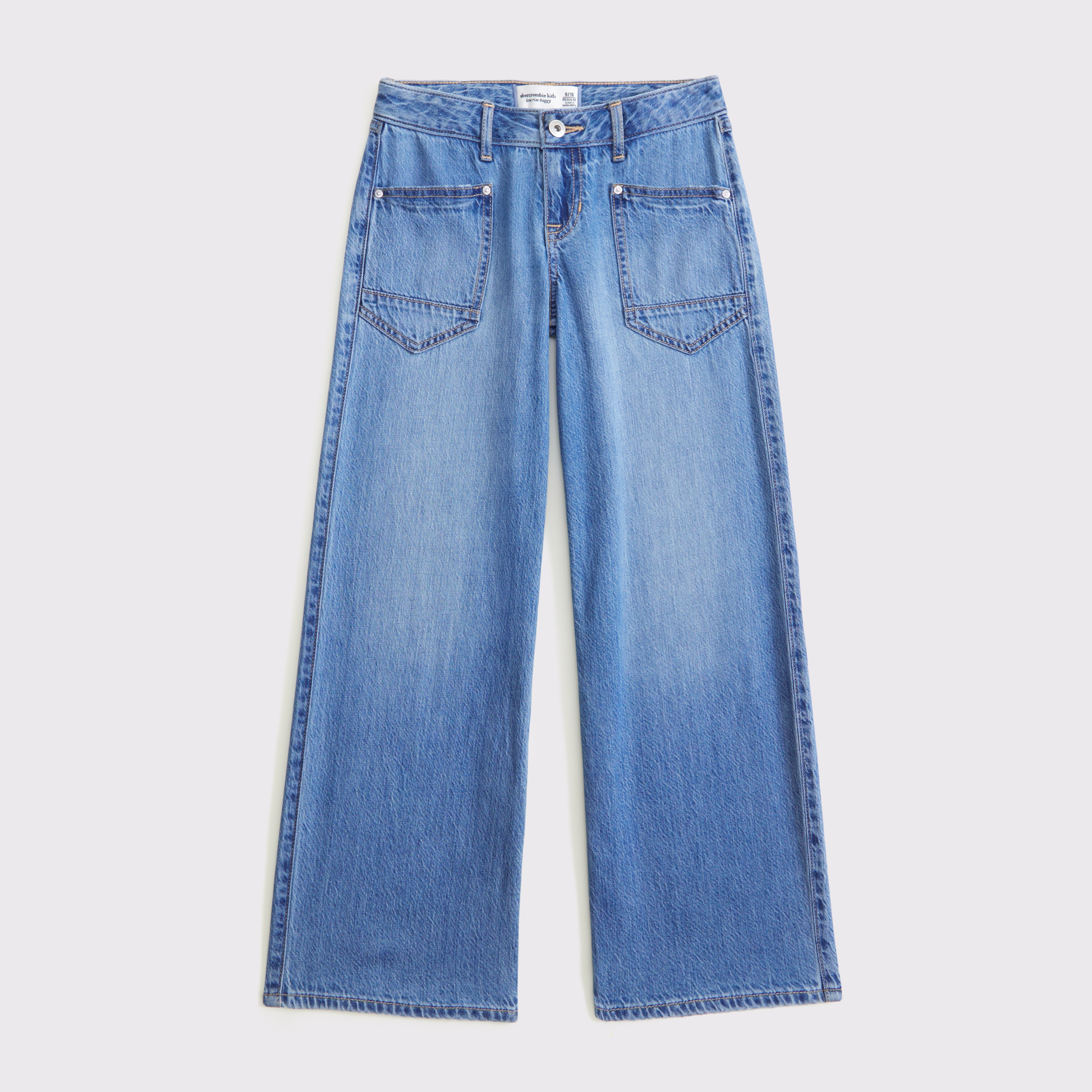 Abercrombie & Fitch Kids' Low Rise Baggy Jeans In Blue