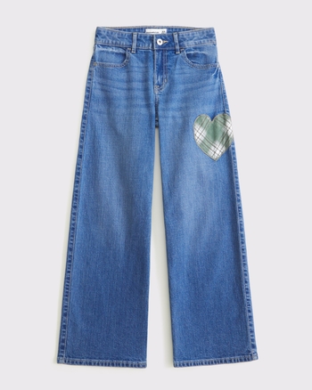 high rise wide leg jeans