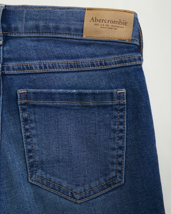 high rise flare jeans, Dark Wash view 2