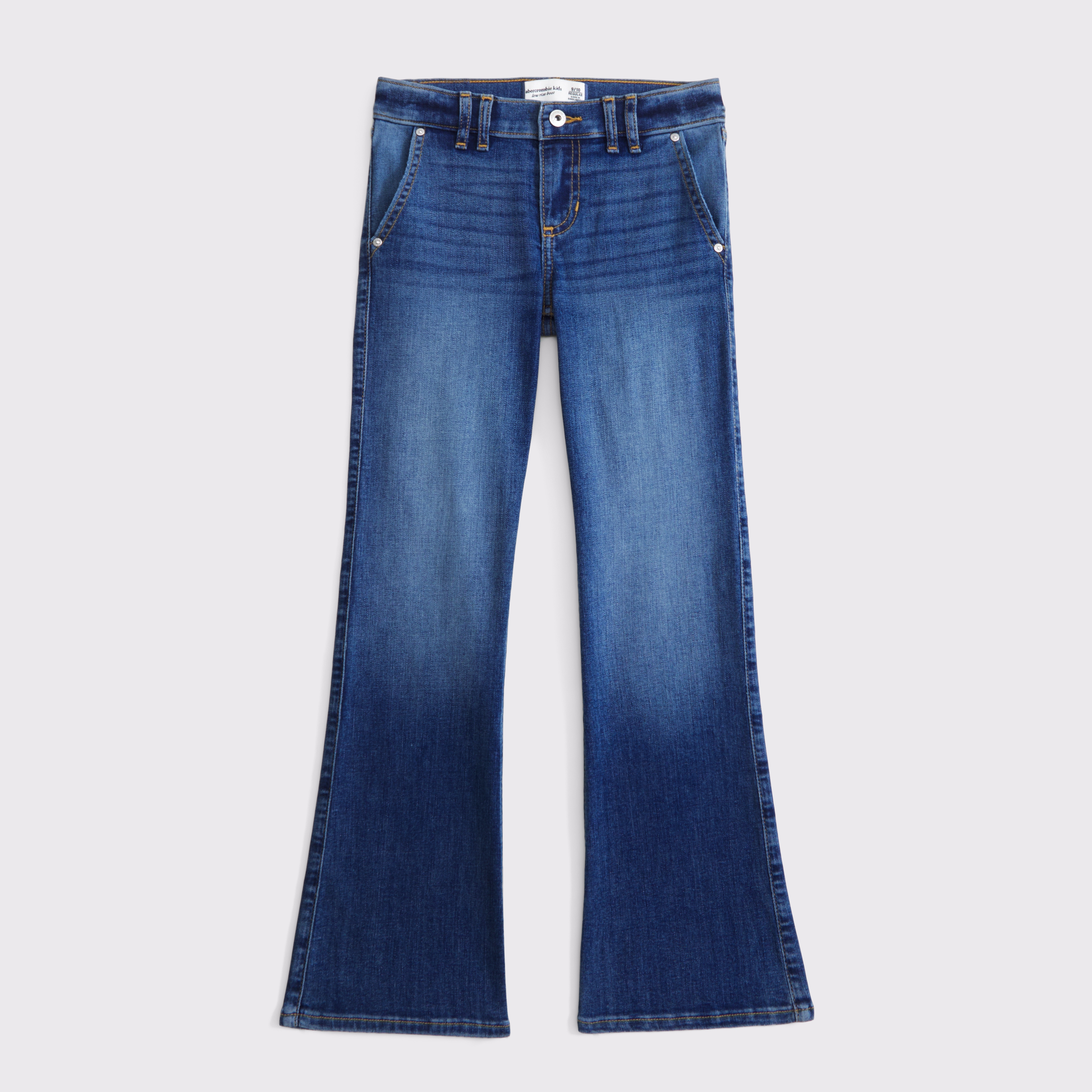 Abercrombie & Fitch Low Rise Bootcut Jeans In Blue