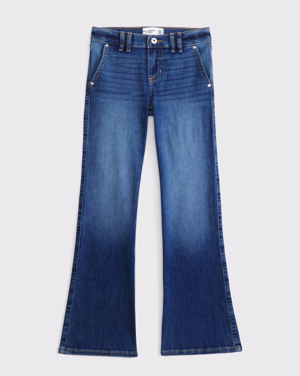 low rise bootcut jeans, Dark Wash view 2