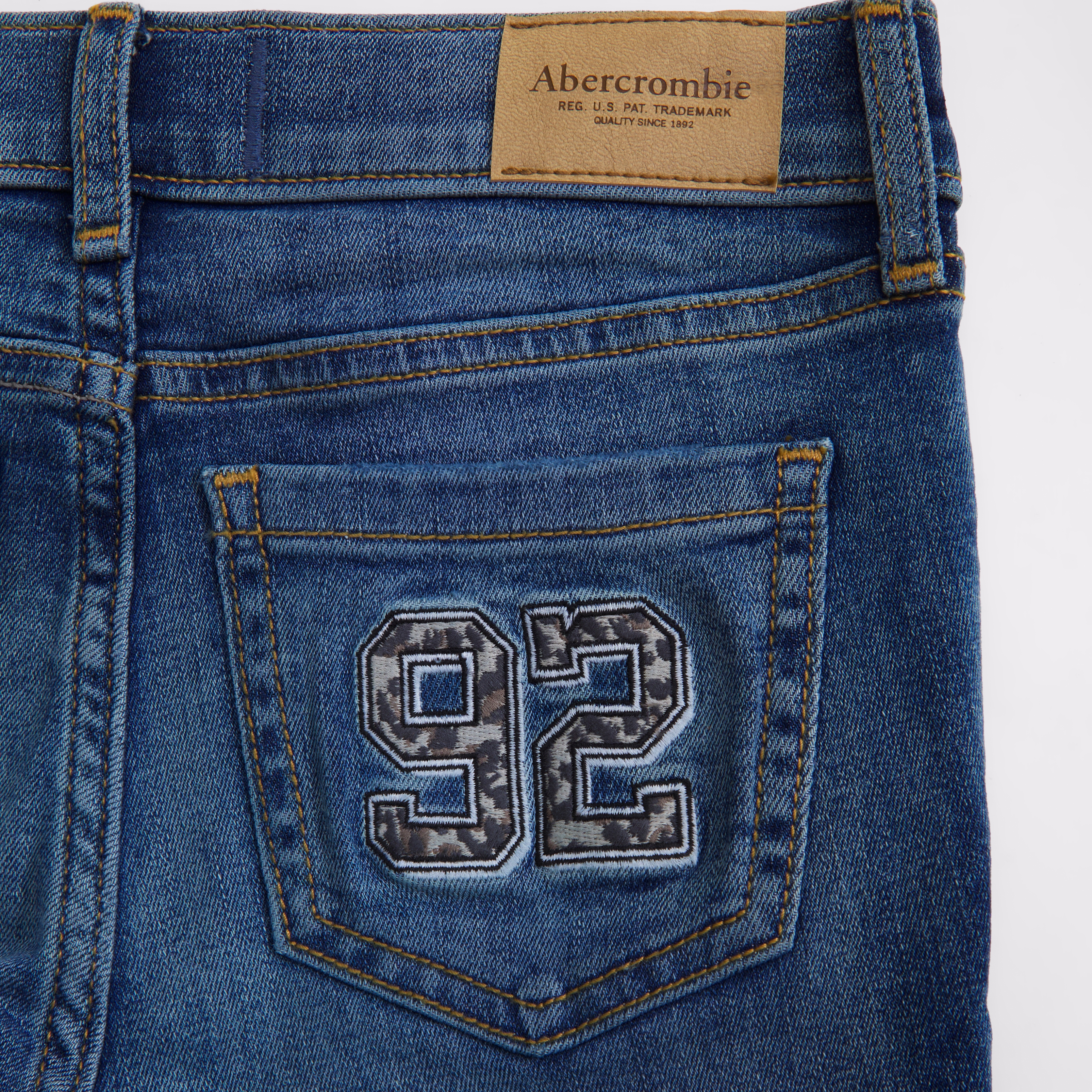 Abercrombie & Fitch Low Rise Bootcut Jeans In Blue