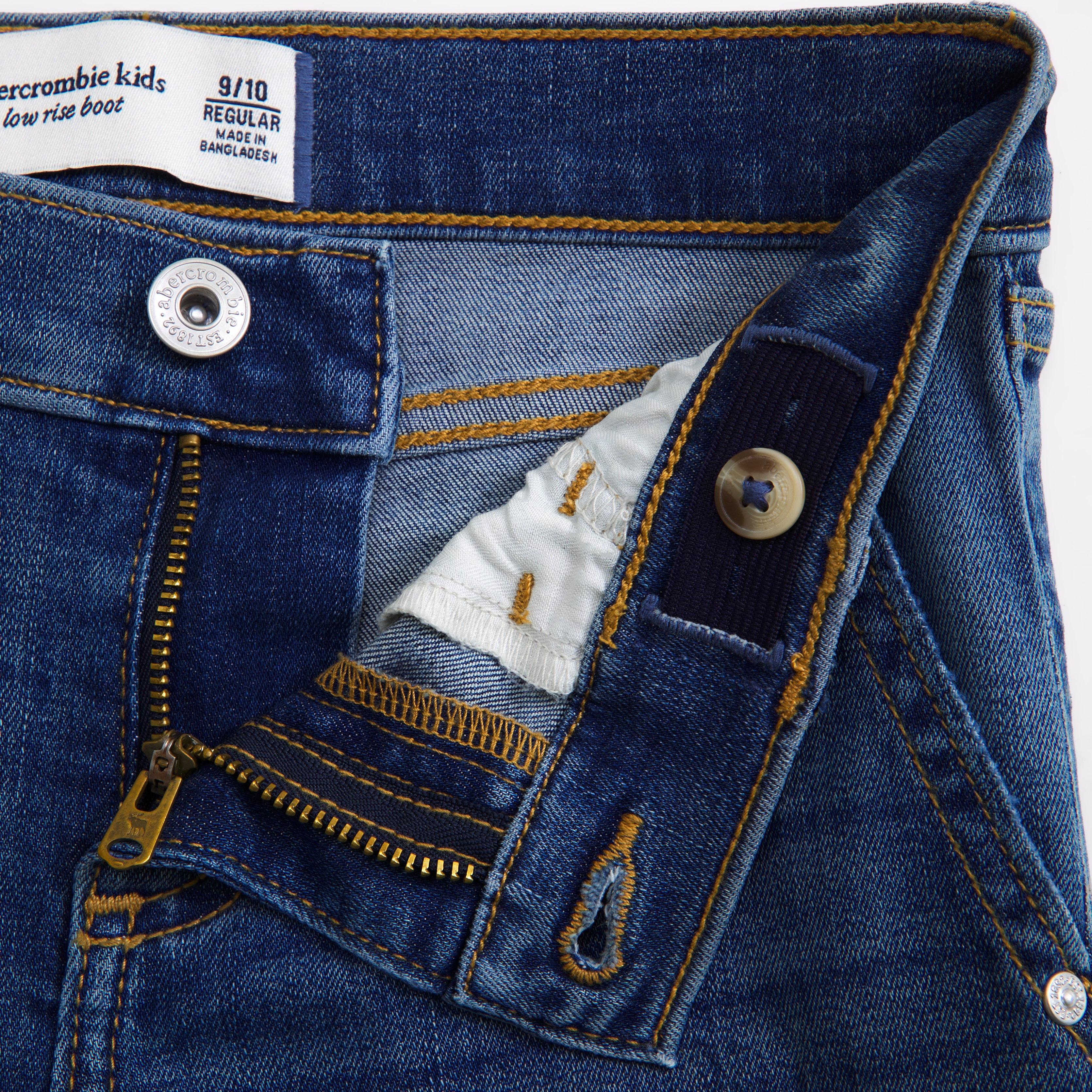 Abercrombie & Fitch Low Rise Bootcut Jeans In Blue