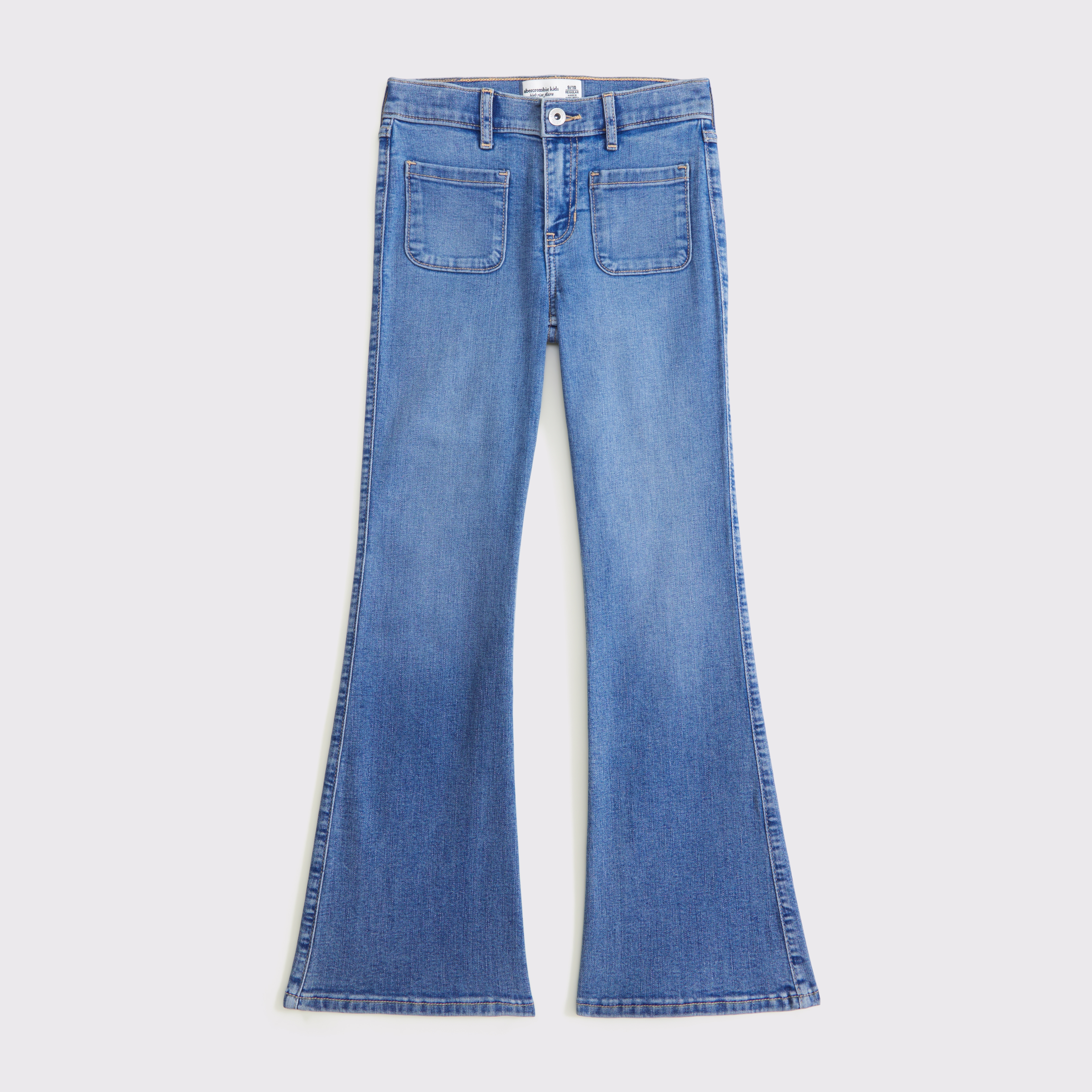Abercrombie & Fitch Kids' High Rise Flare Jeans In Blue