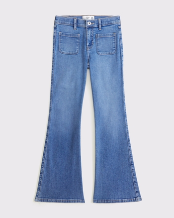 high rise flare jeans