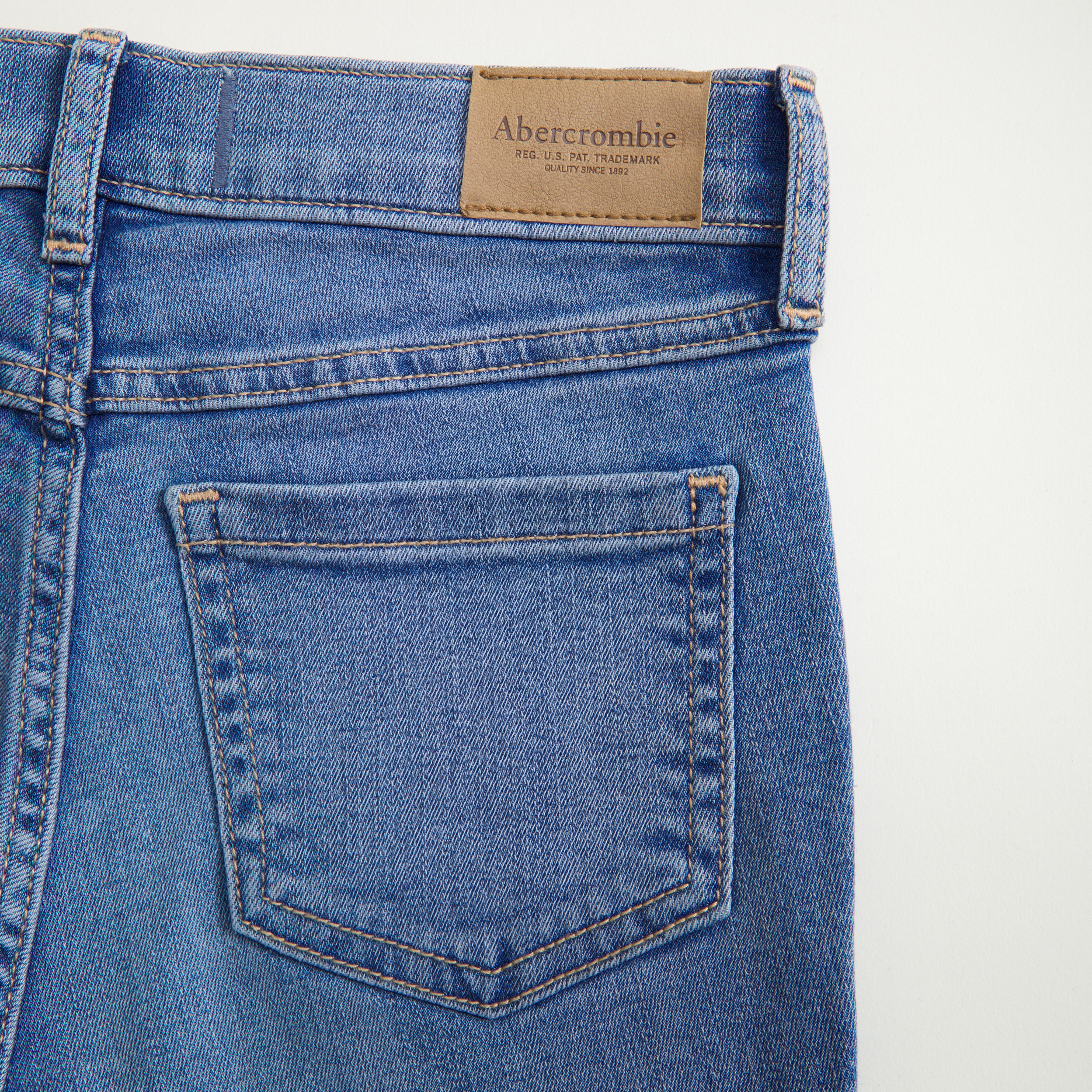 Abercrombie & Fitch High Rise Flare Jeans In Blue