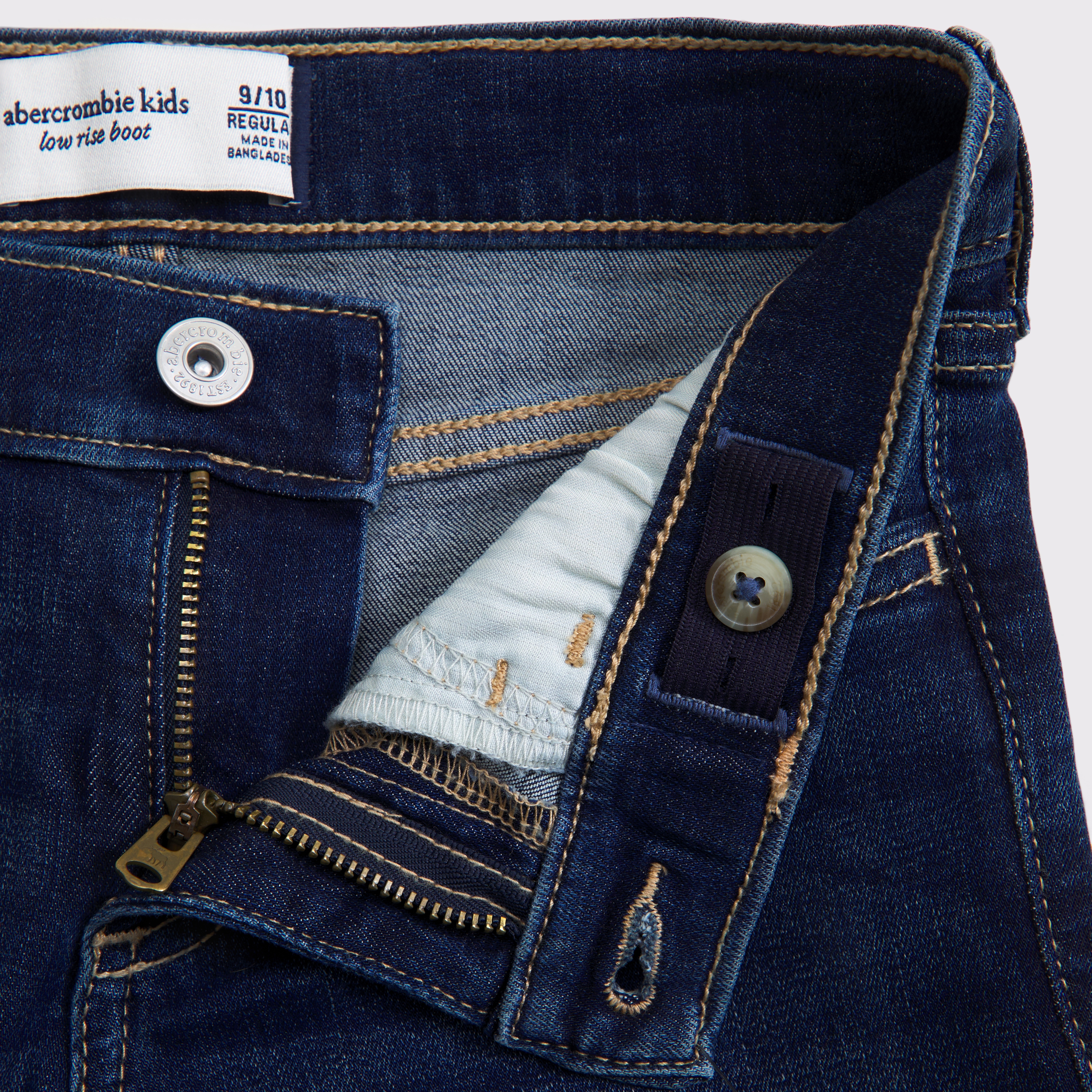 Abercrombie & Fitch Low Rise Bootcut Jeans In Blue