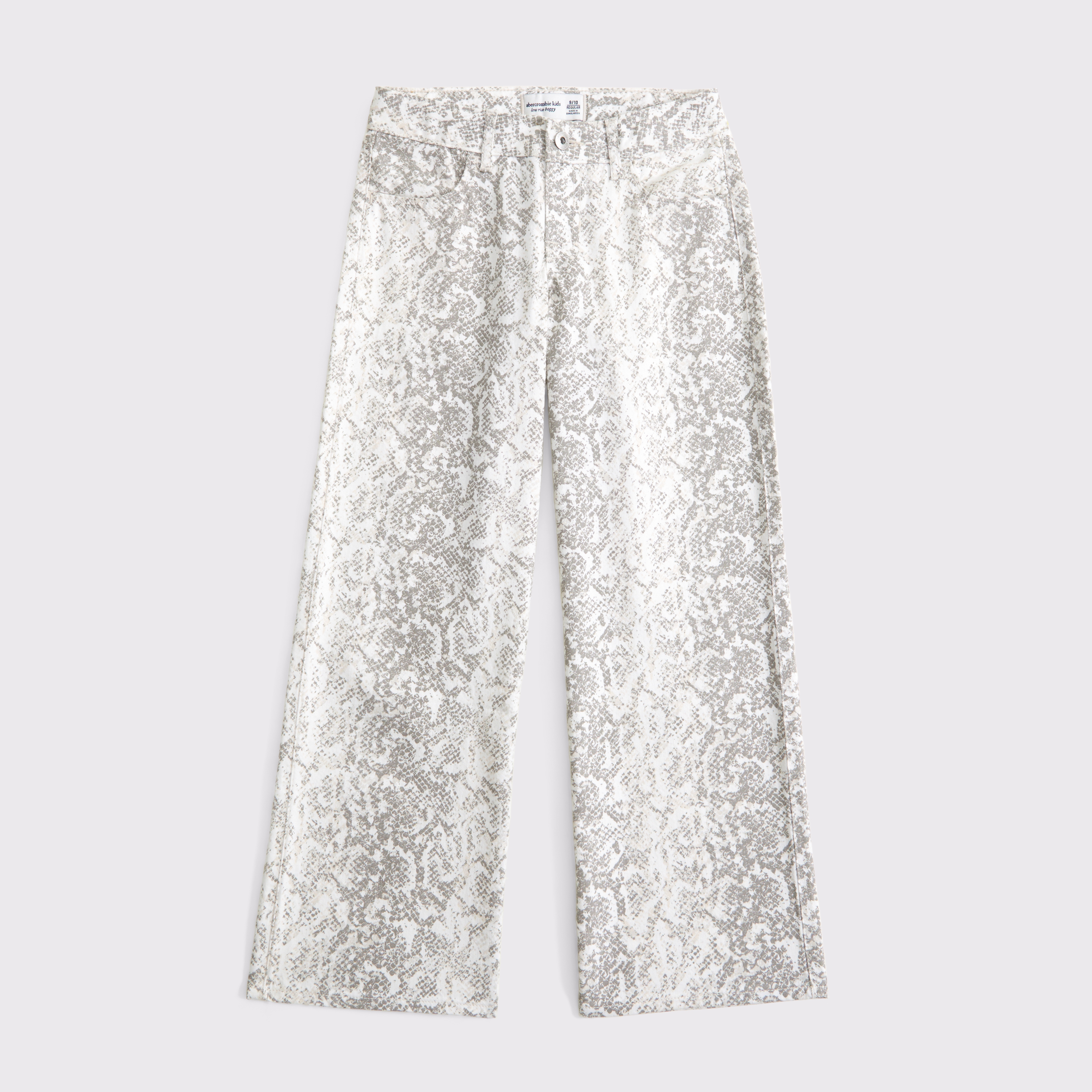 Abercrombie & Fitch Kids' Low Rise Baggy Jeans In Gray