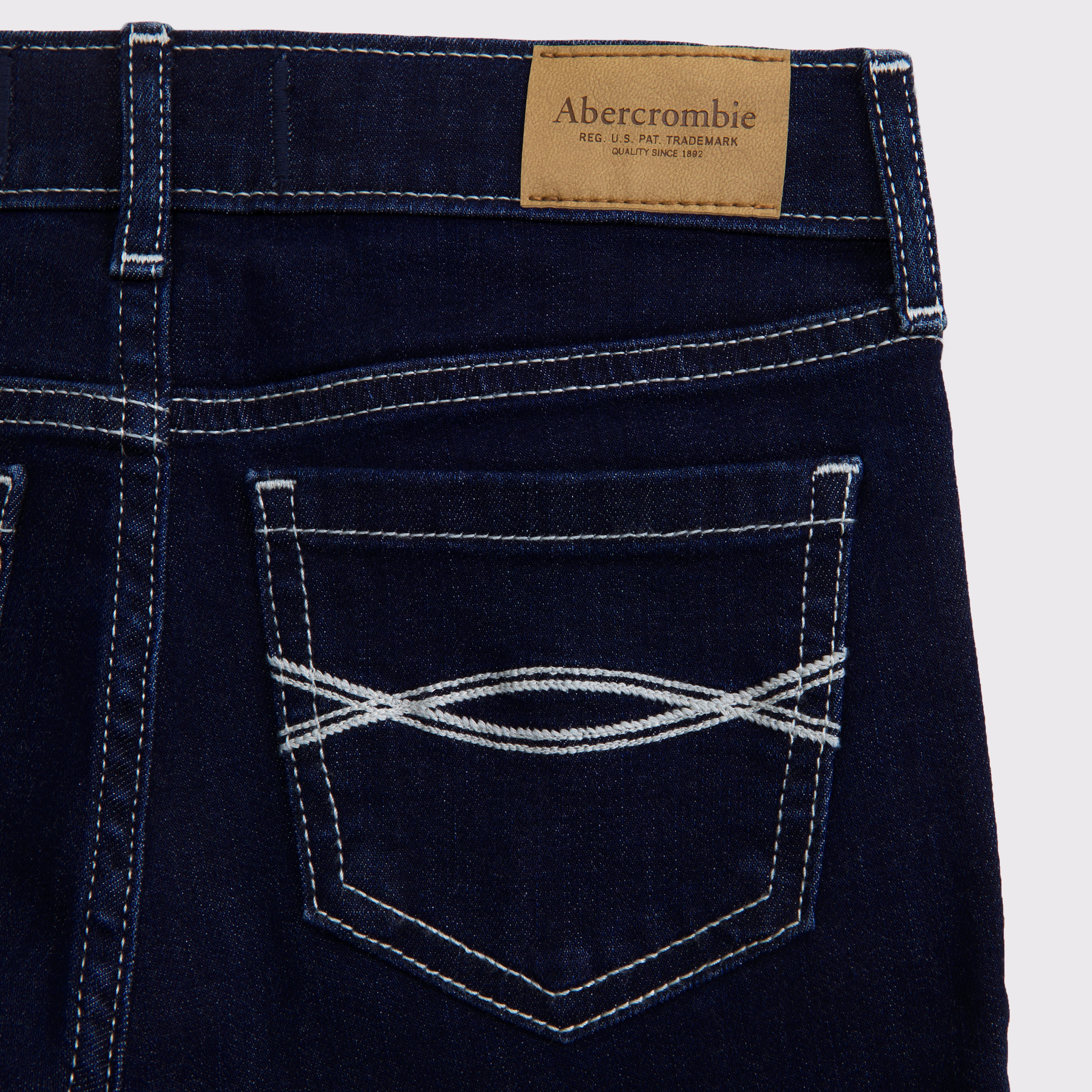 Abercrombie & Fitch Low Rise Bootcut Jeans In Blue
