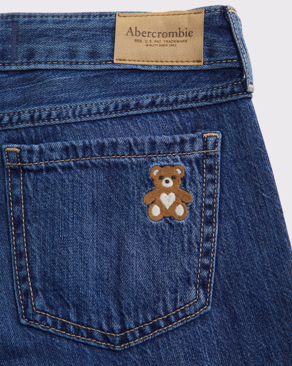 low rise baggy jeans, Dark Wash view 1
