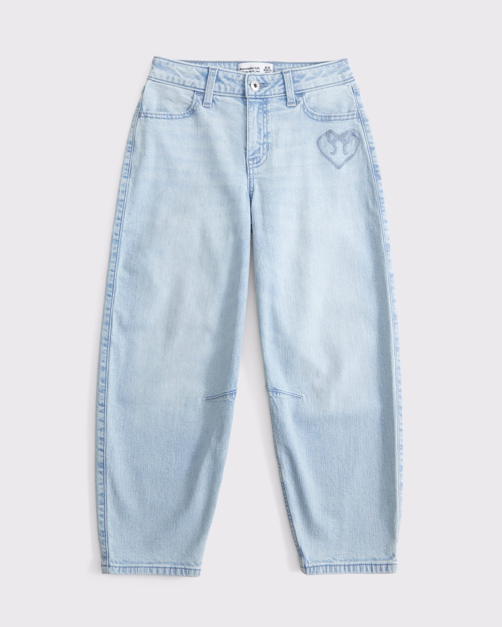 high rise barrel jeans