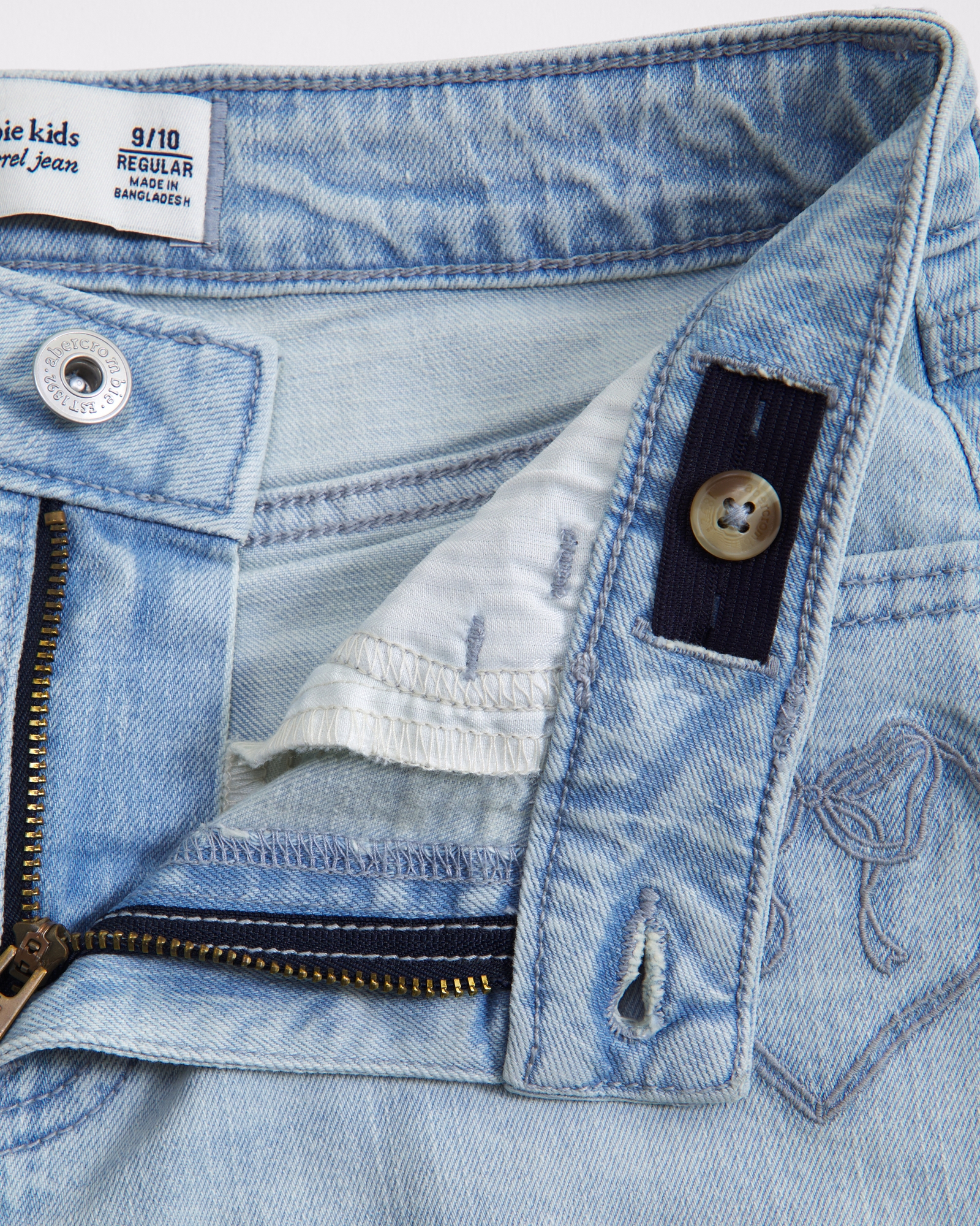 high rise barrel jeans