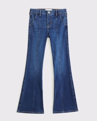 jeans acampanados de tiro alto