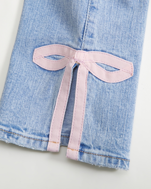 high rise wide leg jeans, Light Wash view 2